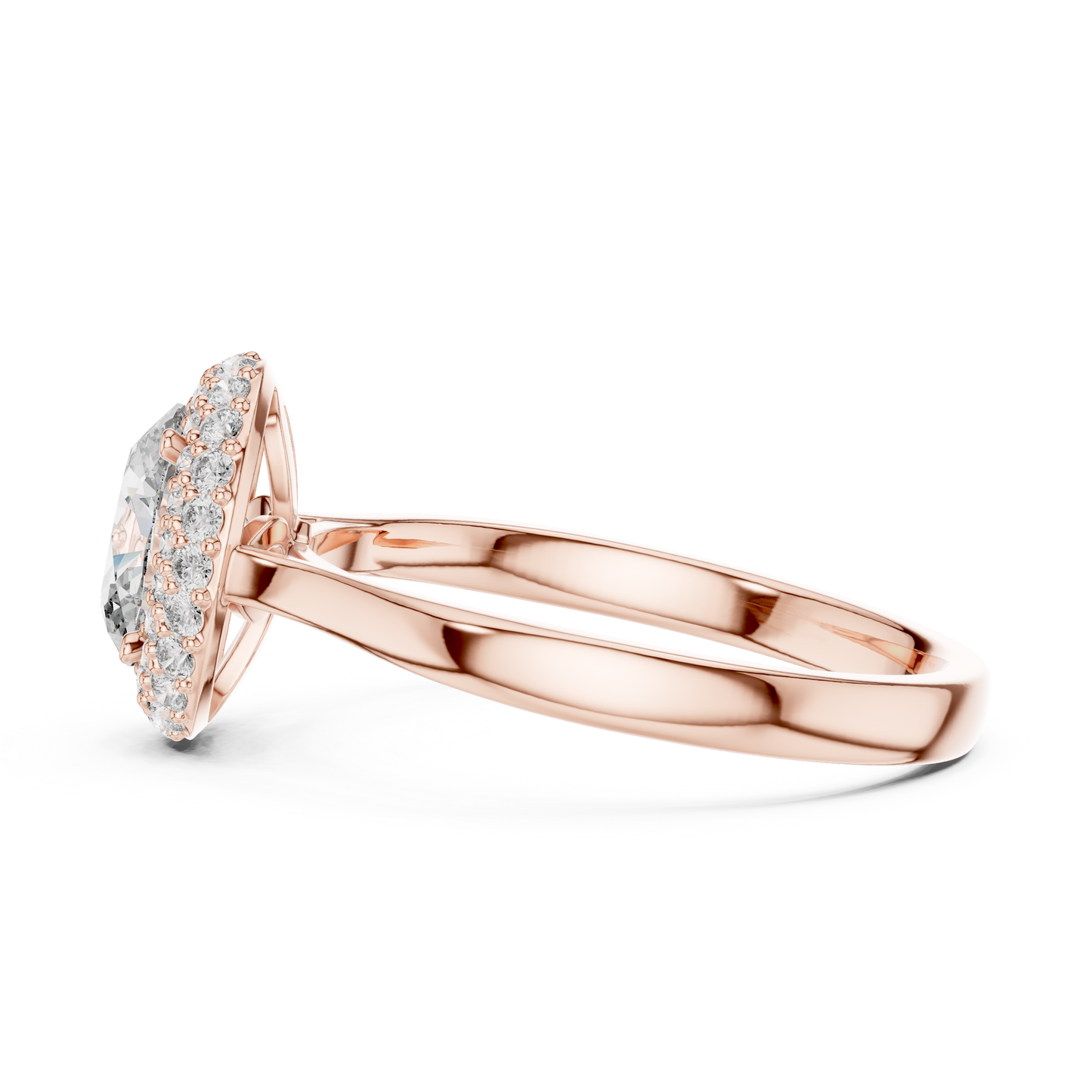 Oval Cut Lab Diamond Double Halo Engagement Ring