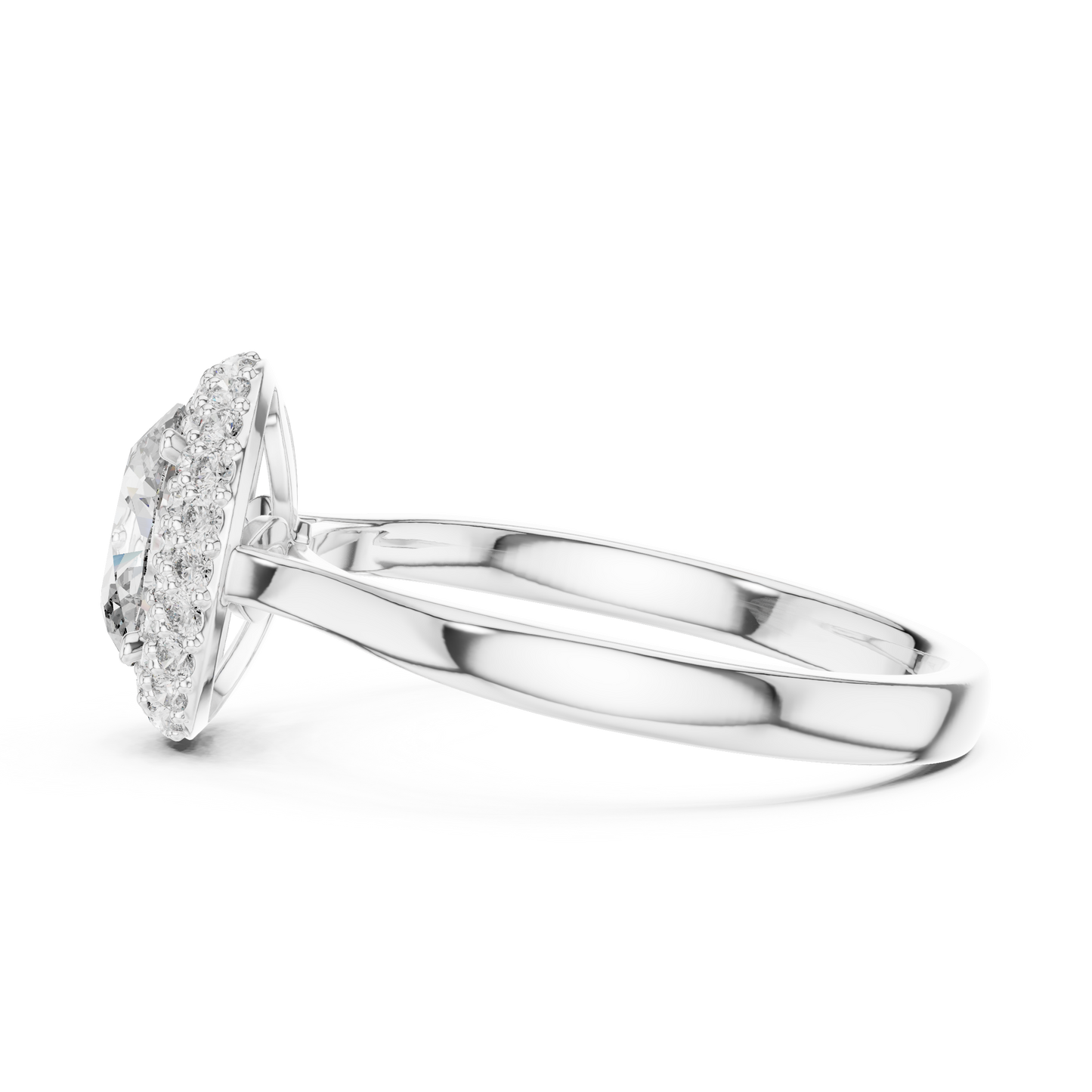 Oval Cut Lab Diamond Double Halo Engagement Ring