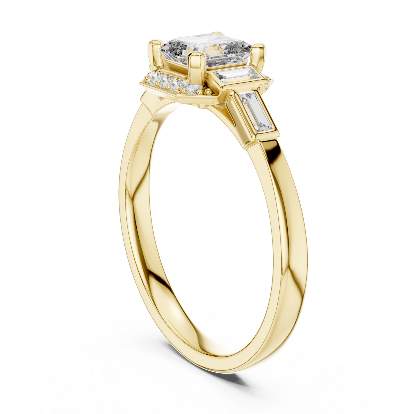 Multi Shape Lab Diamond Engagement Ring