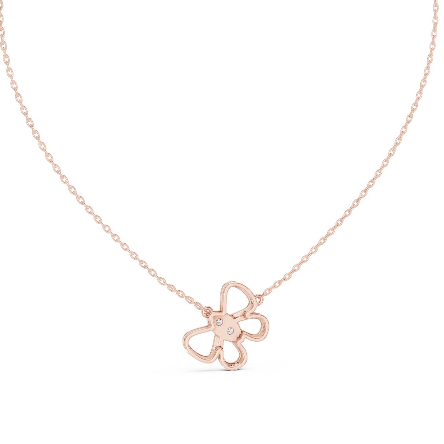 Butterfly Round Cut Lab Diamond Pendant