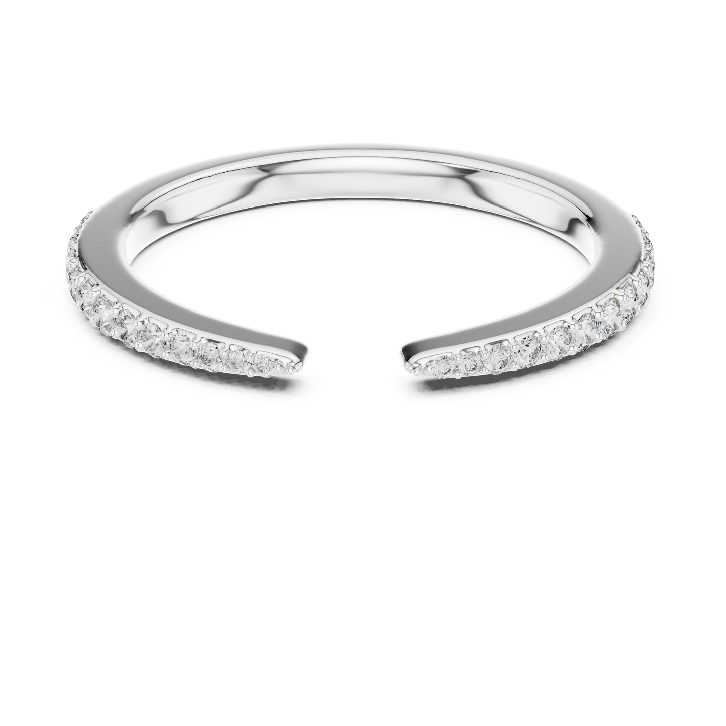 Round Cut Open Claw Diamond Engagement Ring