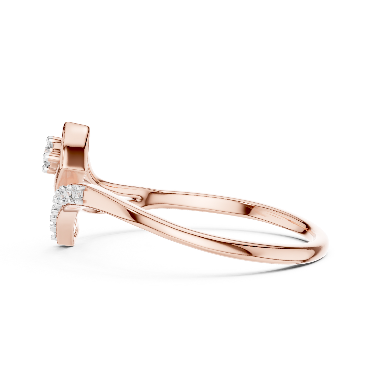 Unique Round Cut Lab Diamond Engagement Ring