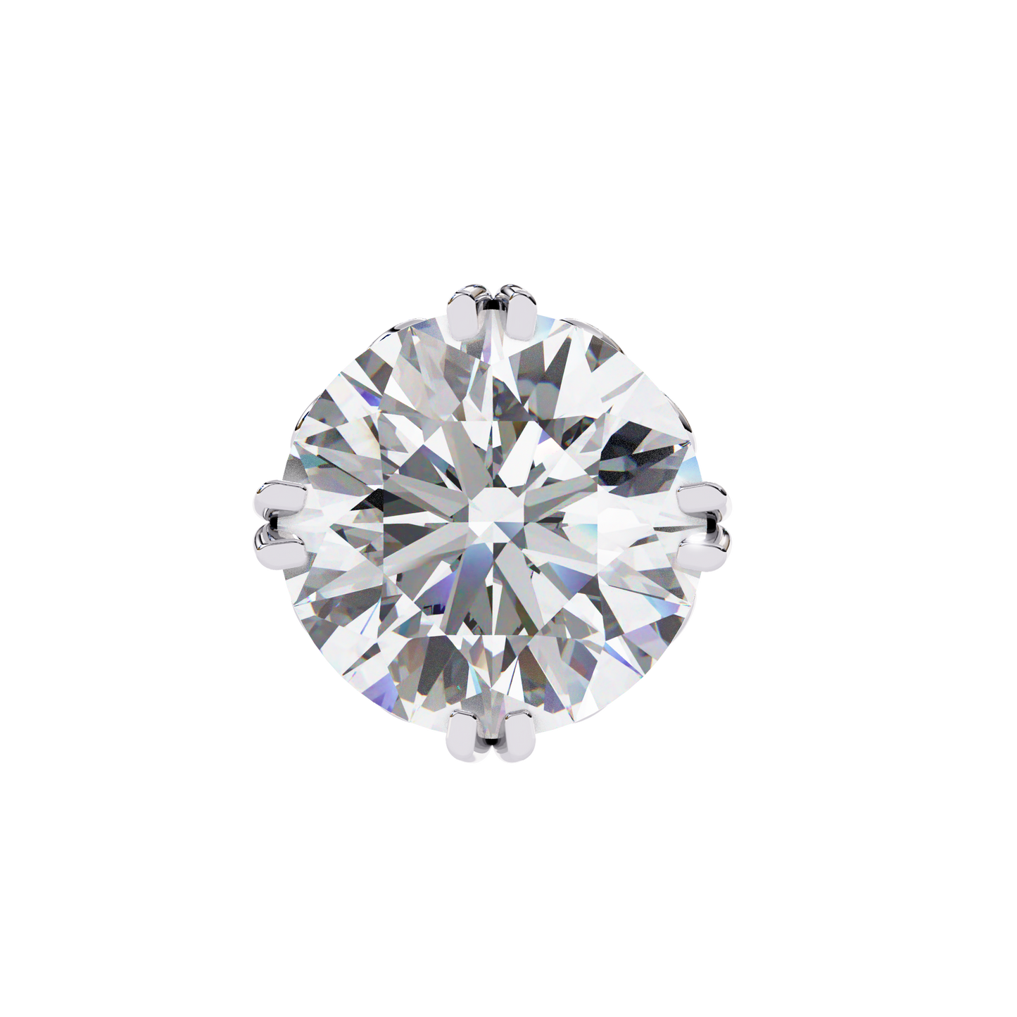 Round Cut Lab Diamond Stud Earring