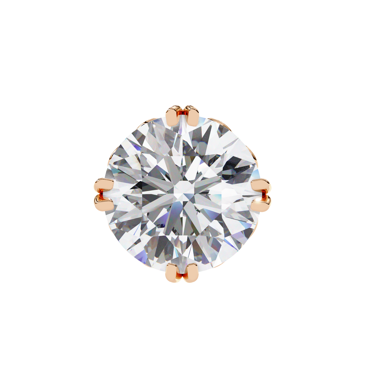 Round Cut Lab Diamond Stud Earring