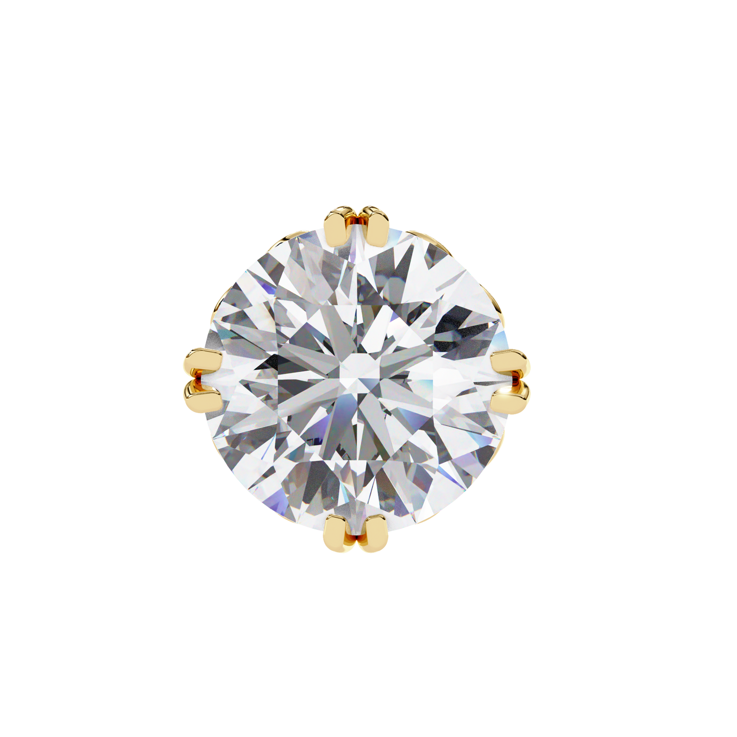 Round Cut Lab Diamond Stud Earring