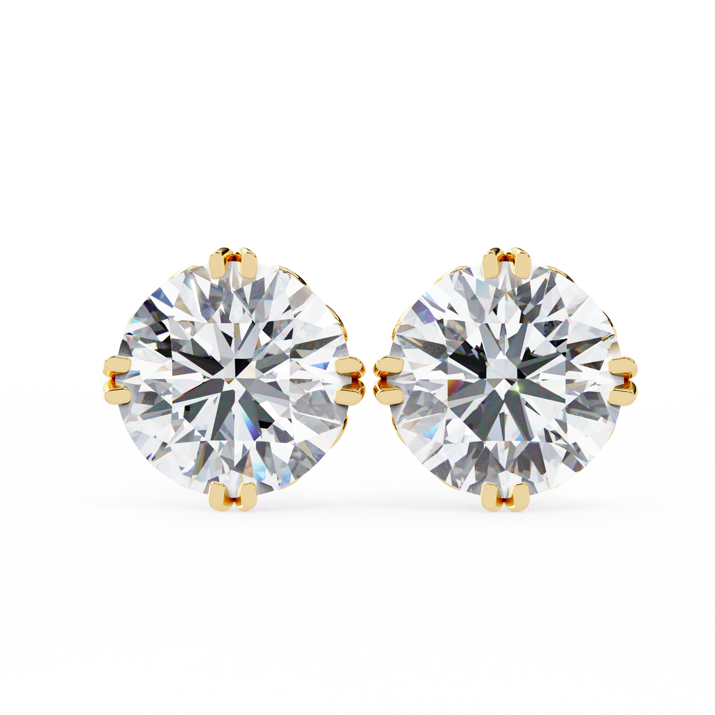 Round Cut Lab Diamond Stud Earring