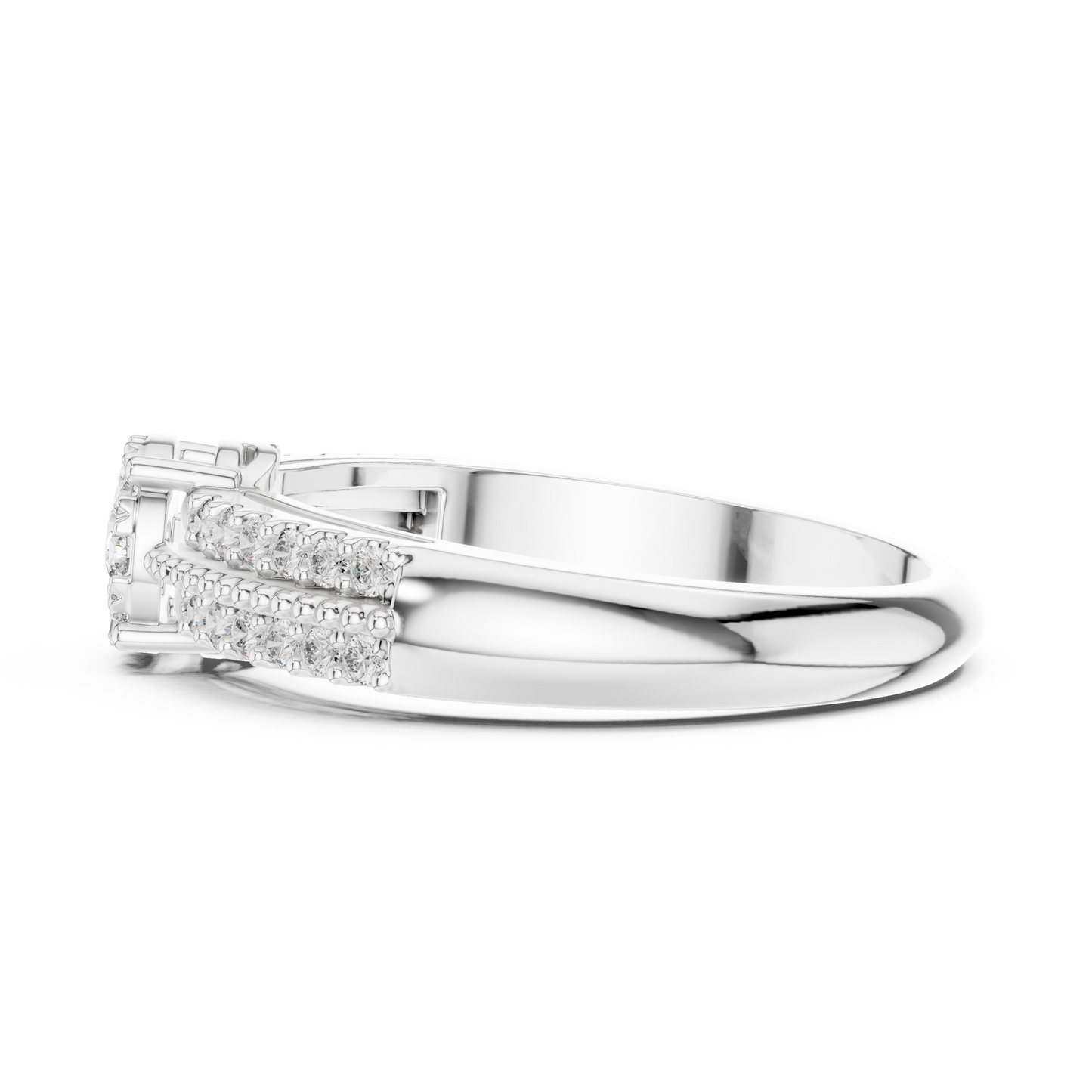 Bridal Set Round Diamond Wedding Ring