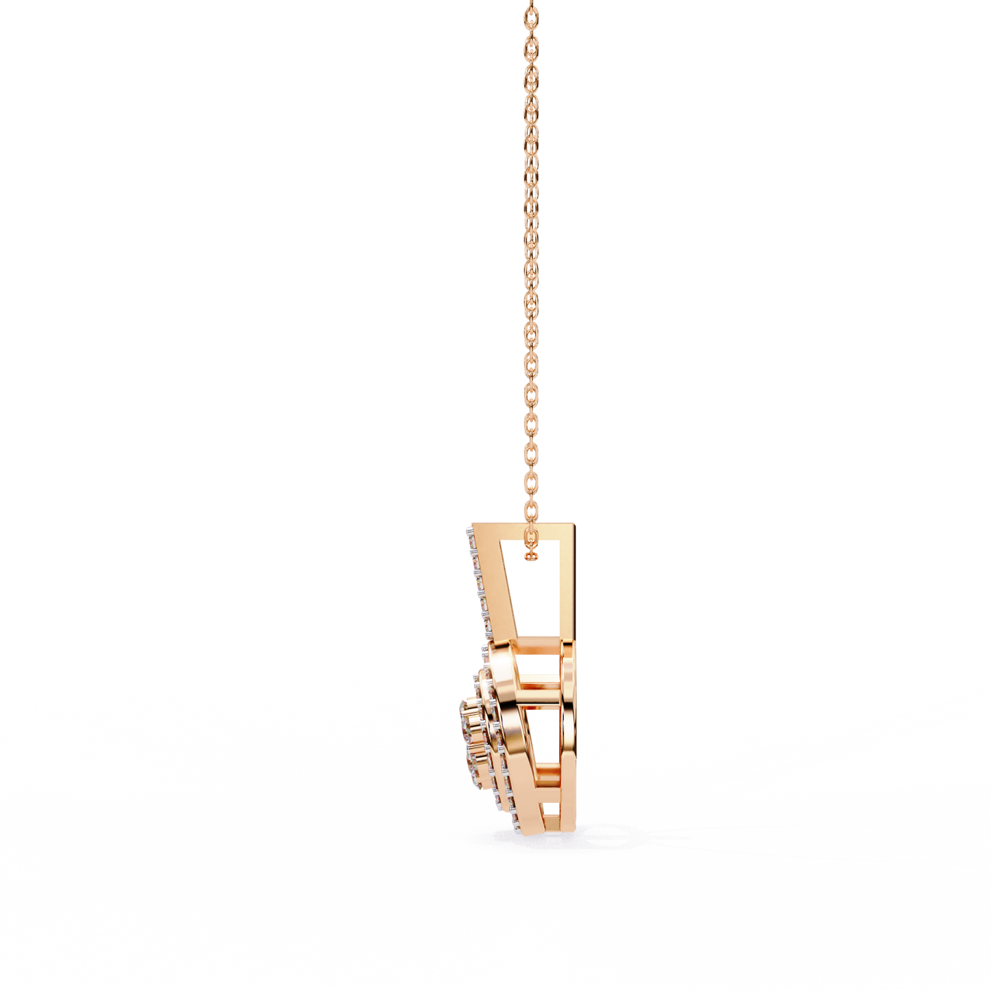 Round Cut Lab Diamond Halo Pendant