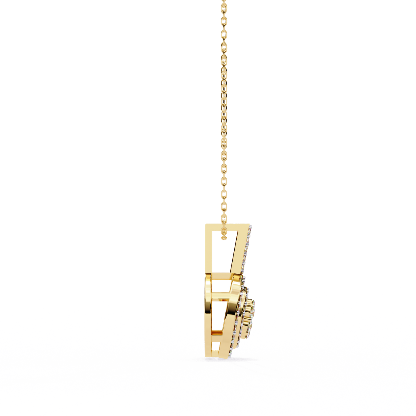 Round Cut Lab Diamond Halo Pendant