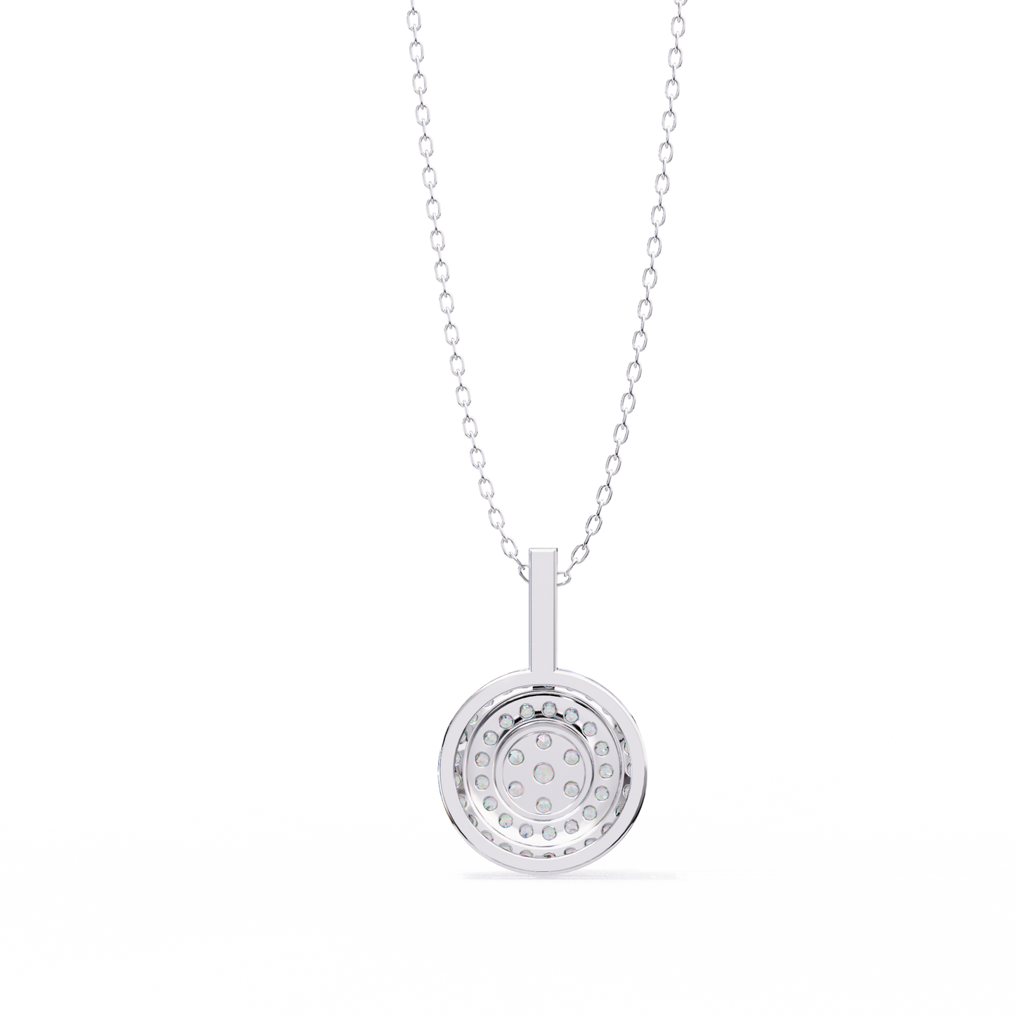 Round Cut Lab Diamond Halo Pendant