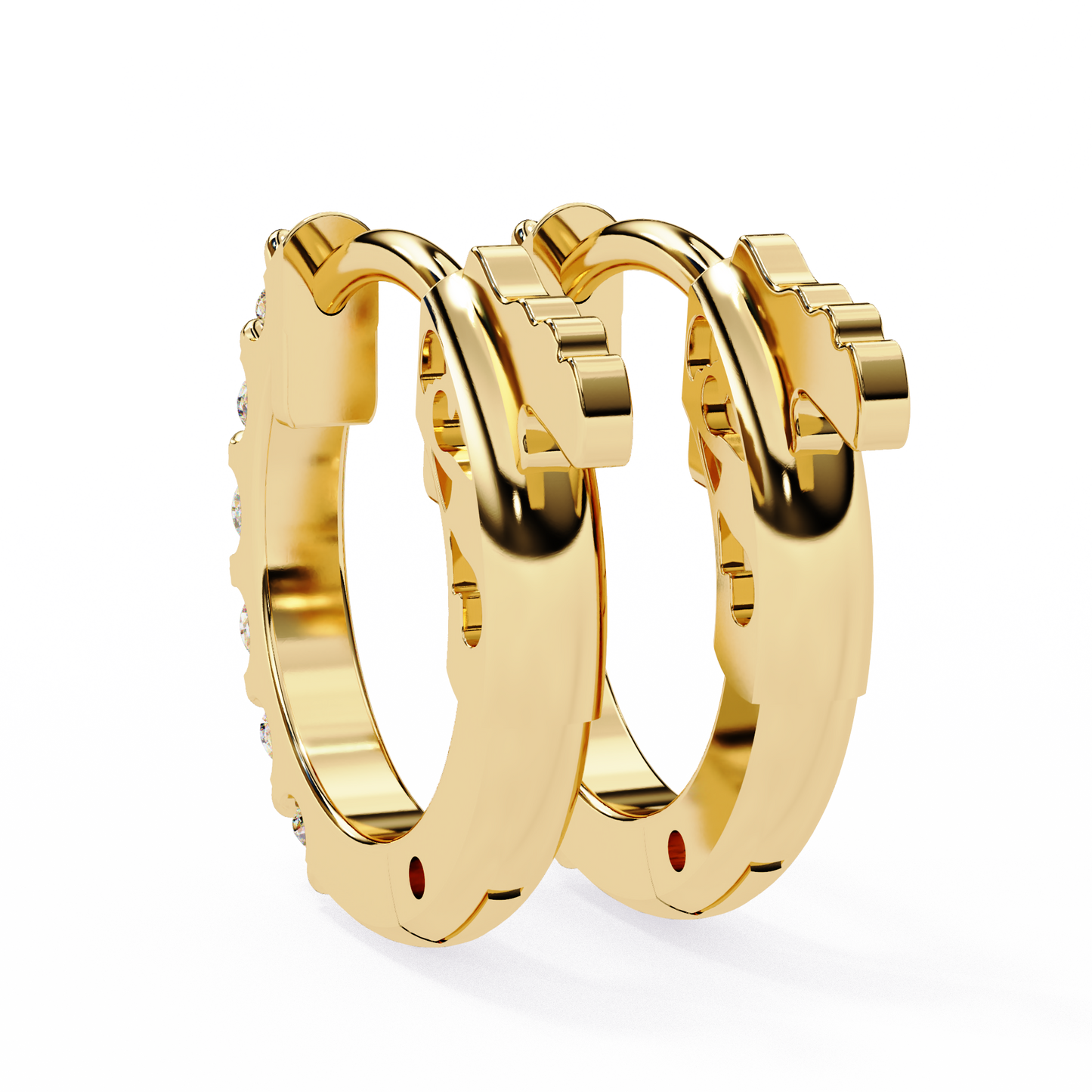 Round Cut Lab Diamond Hoop Earrings