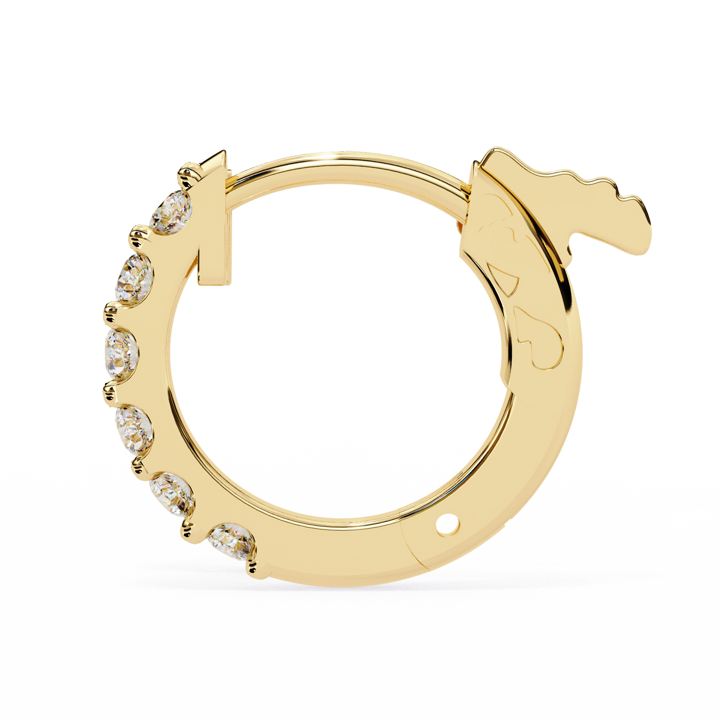 Round Cut Lab Diamond Hoop Earrings