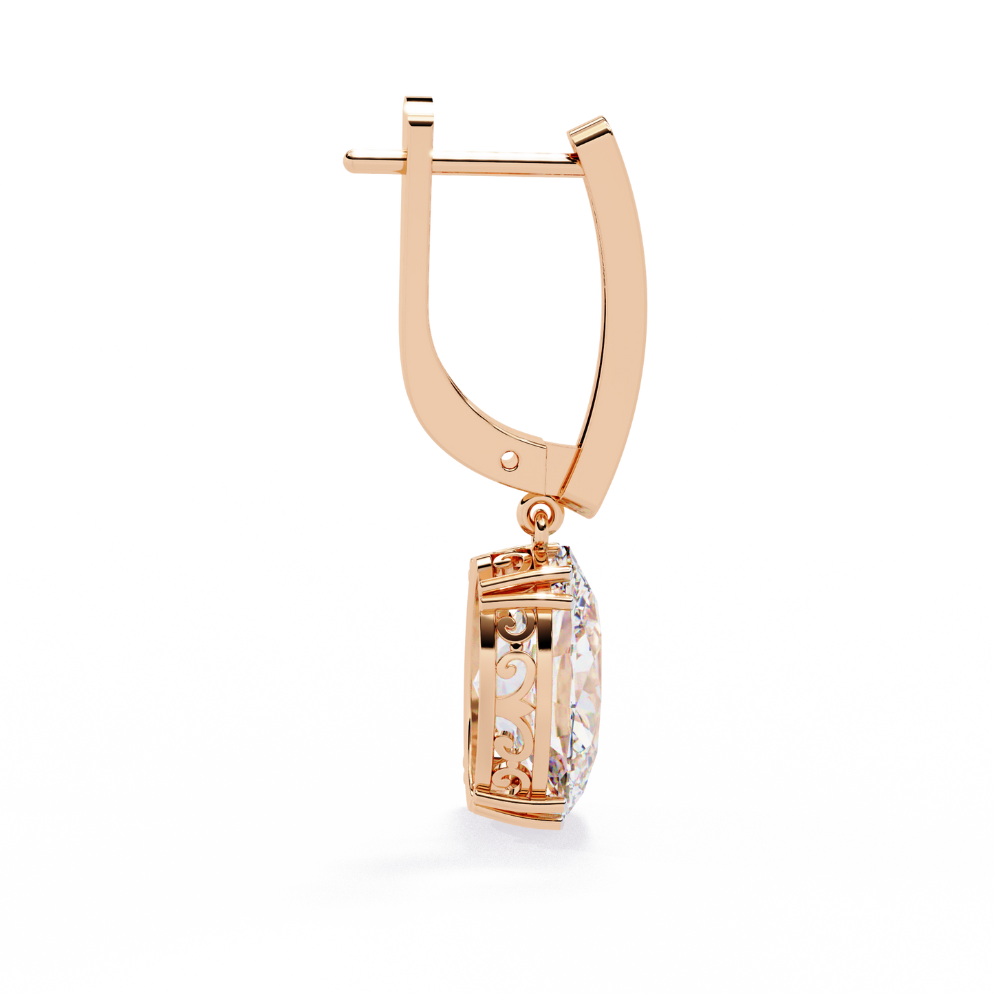 Oval Cut Lab grown Diamond Drop Earrings