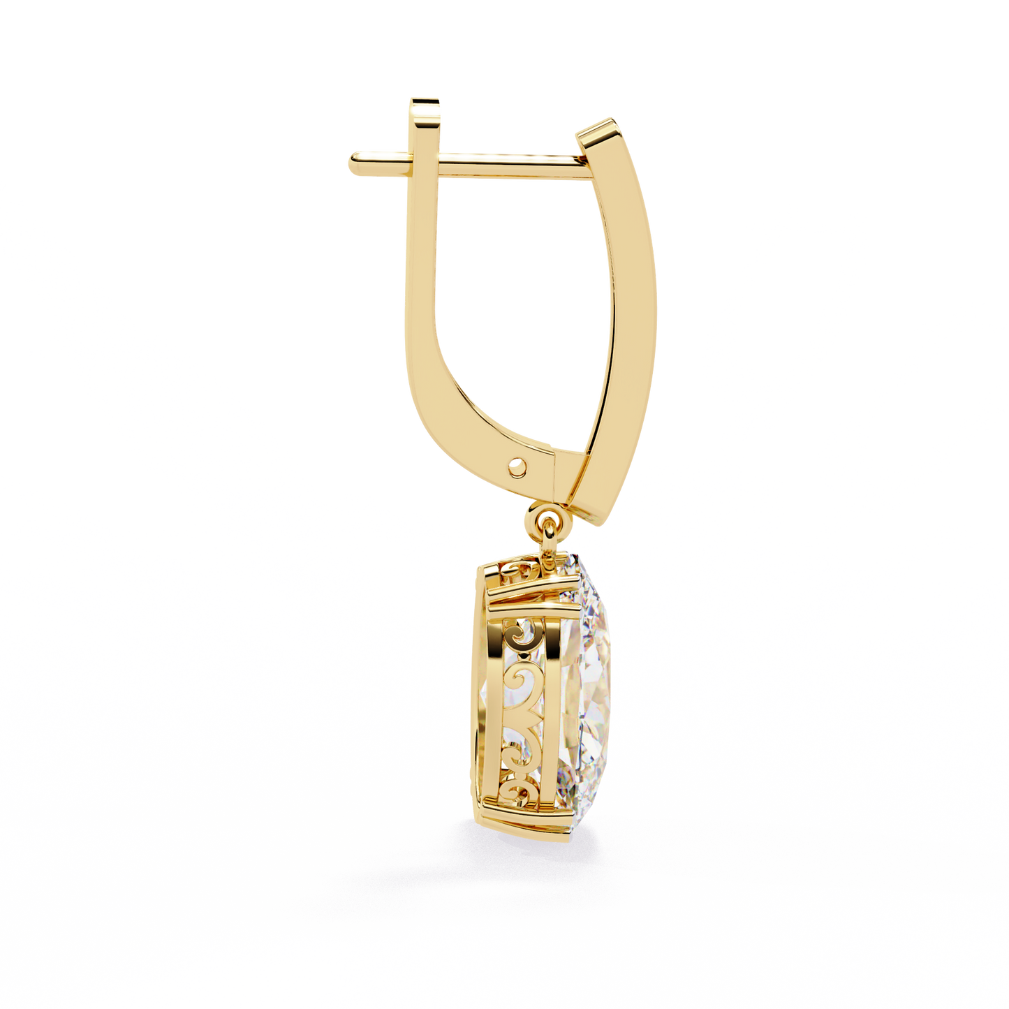Oval Cut Lab grown Diamond Drop Earrings