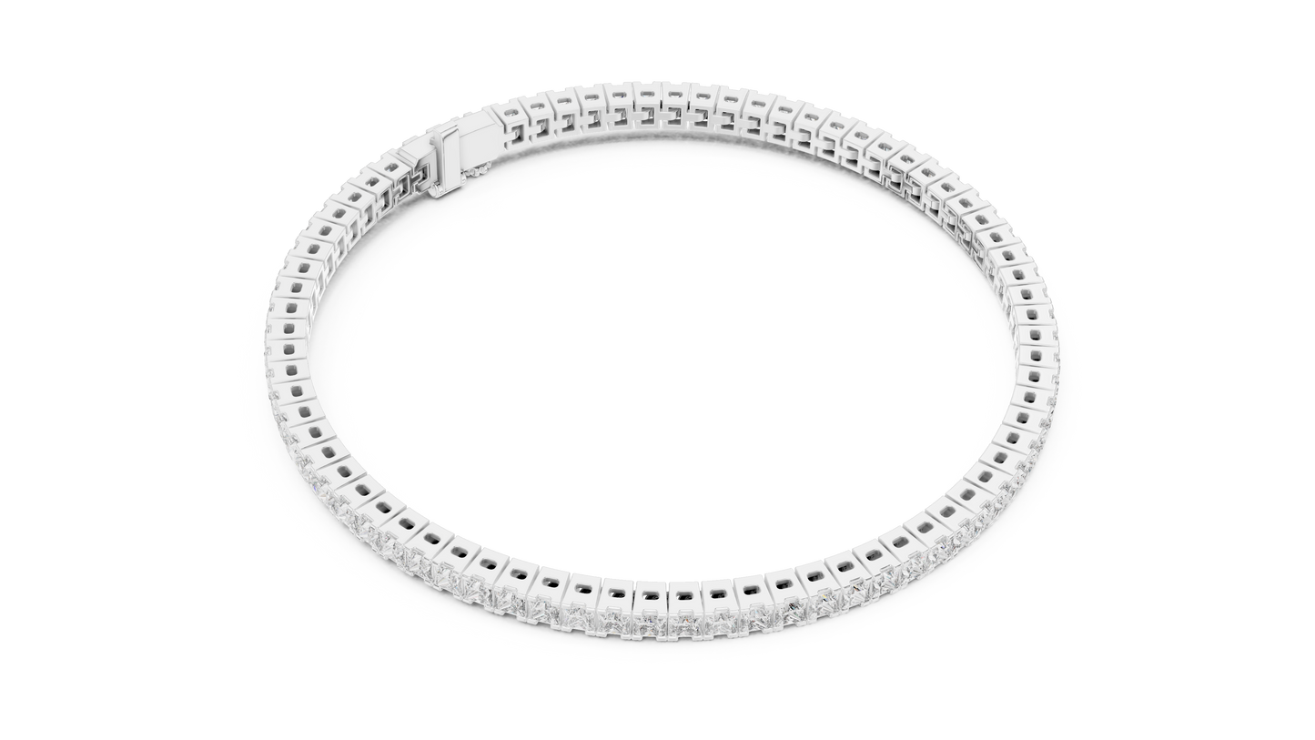 Princesss Shape Lab Diamond Tennis Bracelet