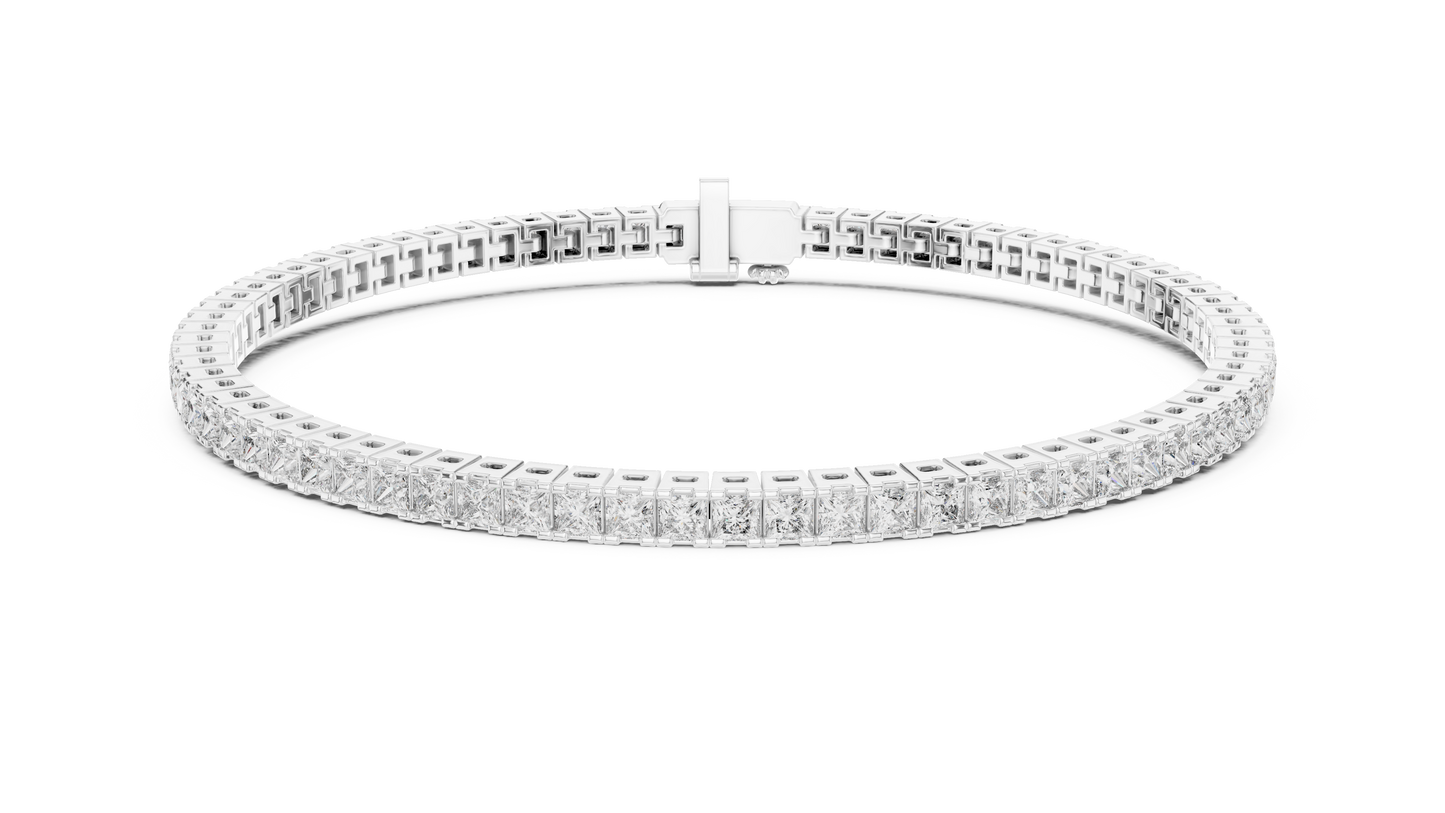Princesss Shape Lab Diamond Tennis Bracelet