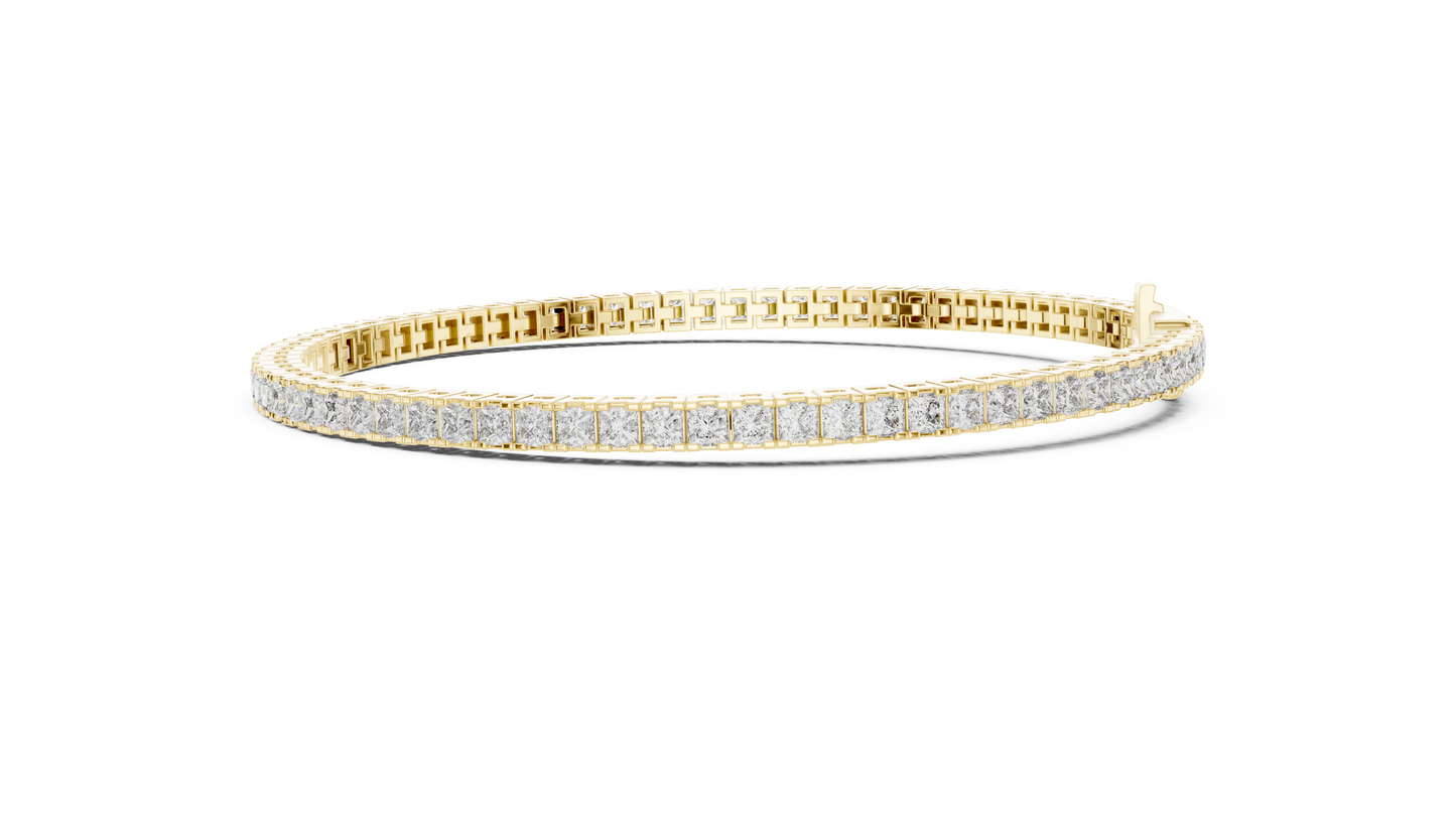 Princesss Shape Lab Diamond Tennis Bracelet
