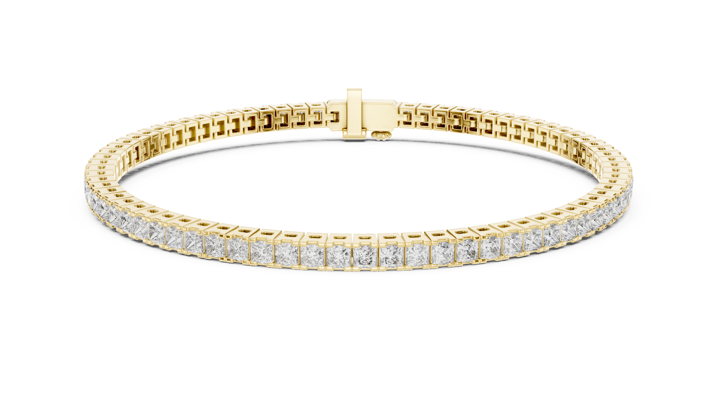 Princesss Shape Lab Diamond Tennis Bracelet