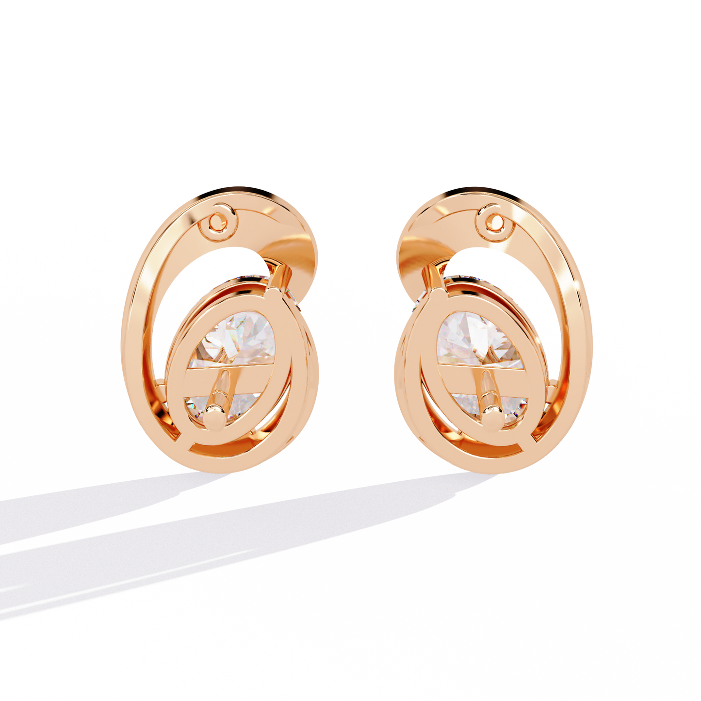 Oval Cut Lab Diamond Fancy Stud Earrings