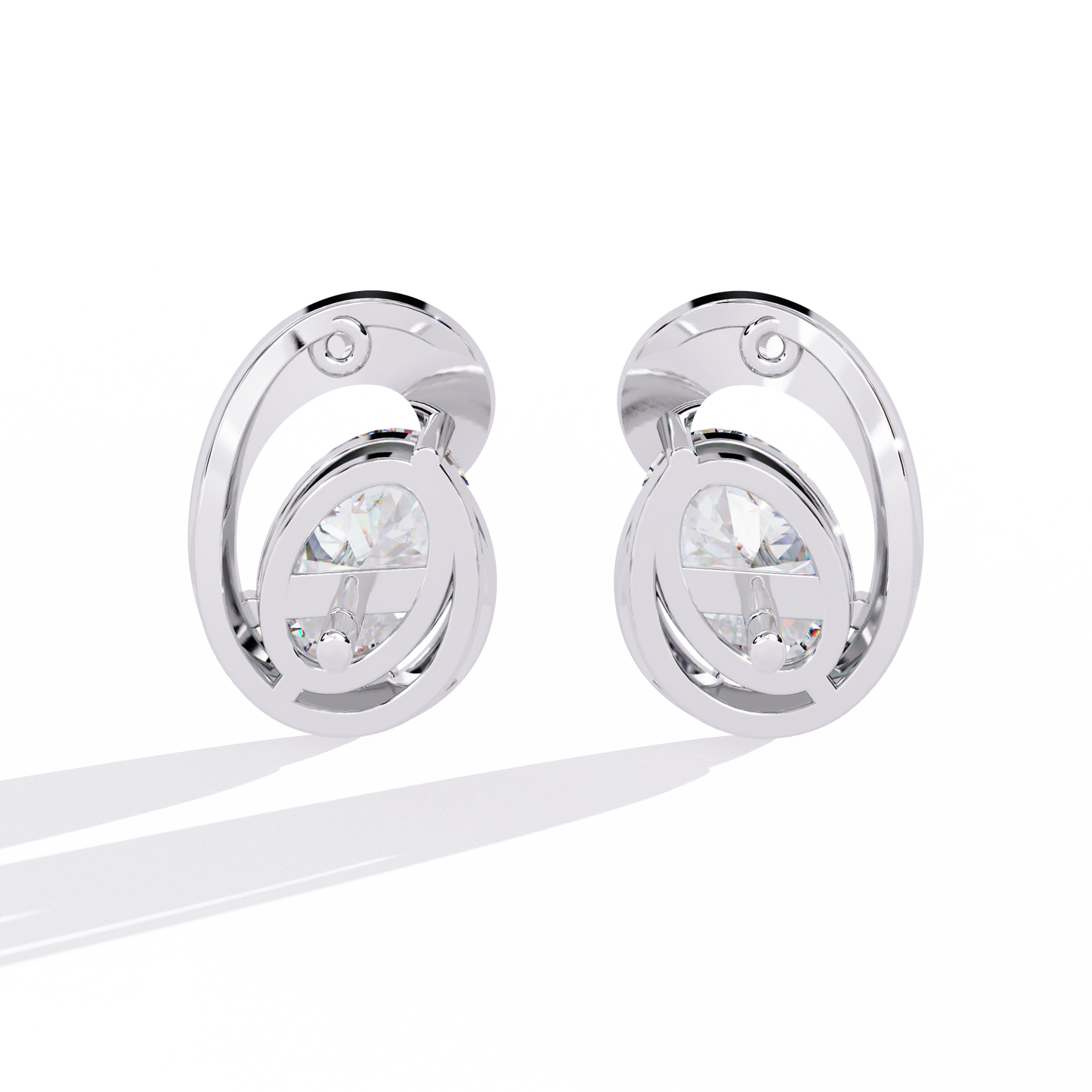 Oval Cut Lab Diamond Fancy Stud Earrings