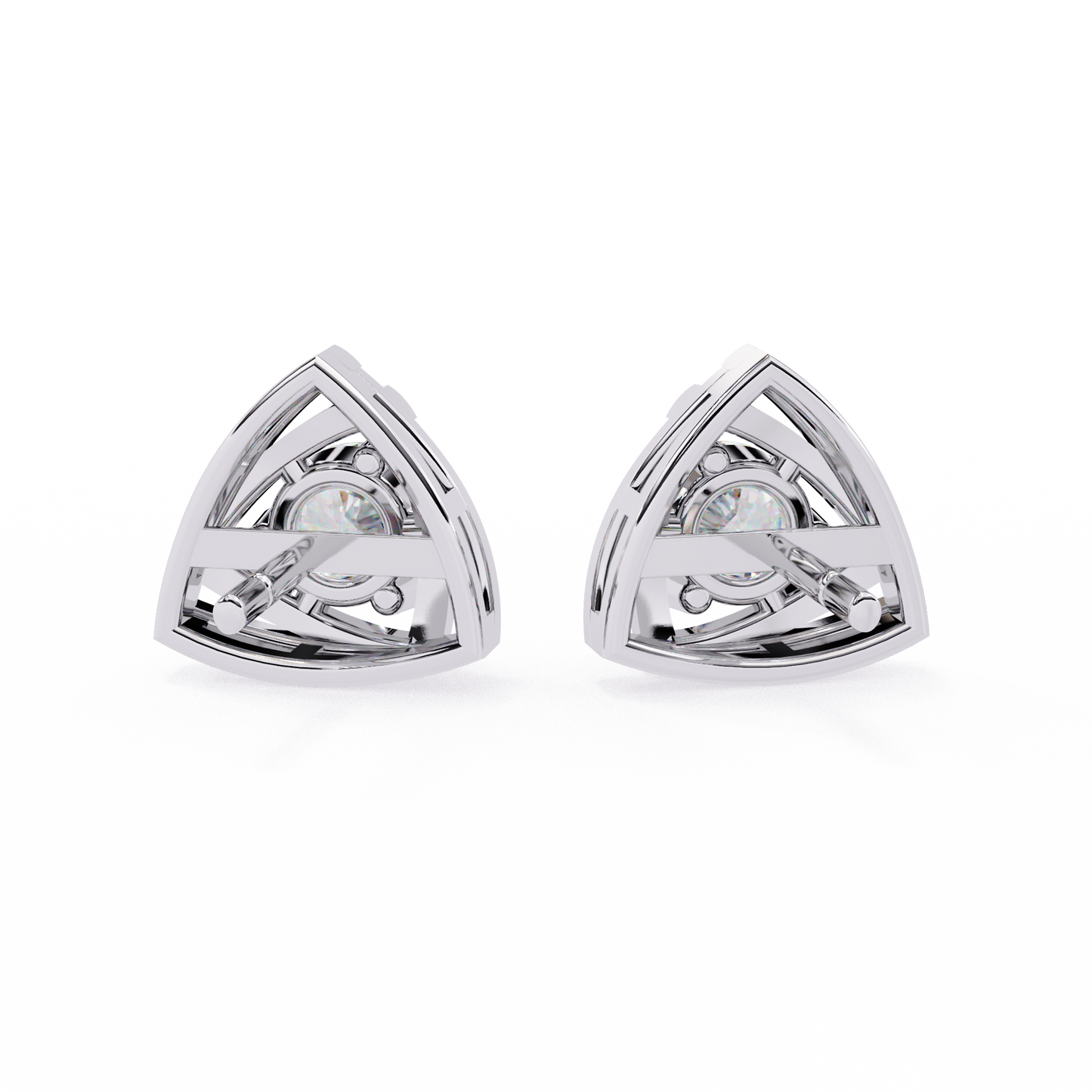 Round Cut Unique Lab Diamond Stud Earring