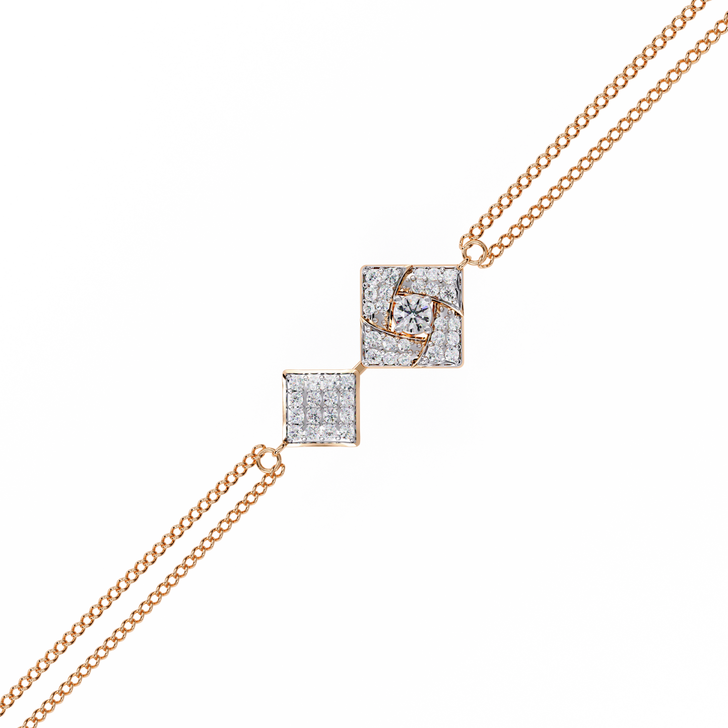 Round Cut Lab Diamond Chain Bracelet