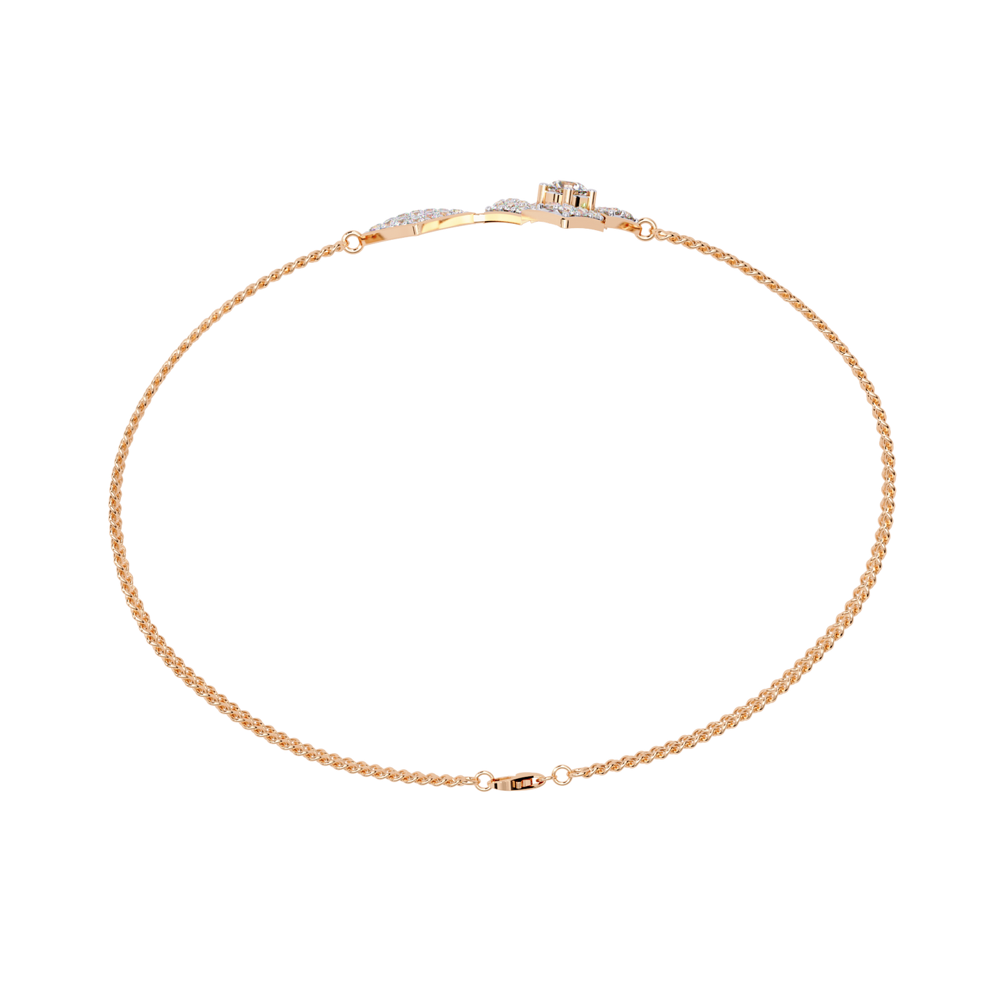 Round Cut Lab Diamond Chain Bracelet