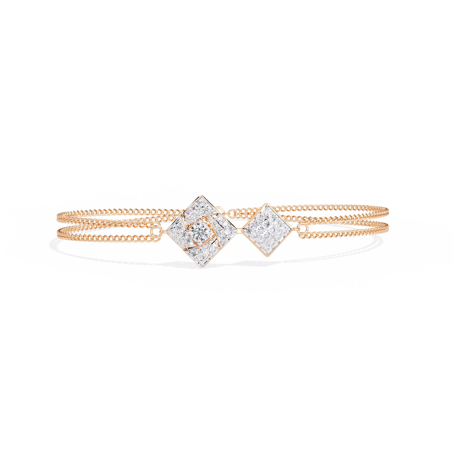 Round Cut Lab Diamond Chain Bracelet