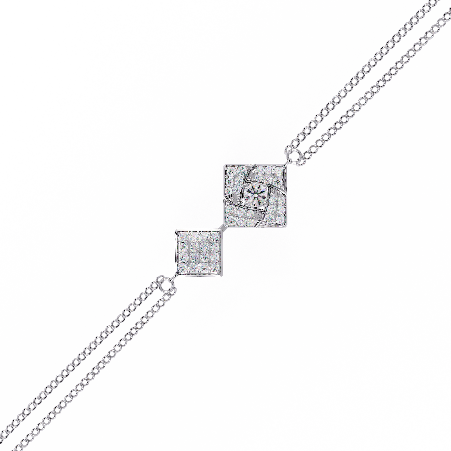 Round Cut Lab Diamond Chain Bracelet