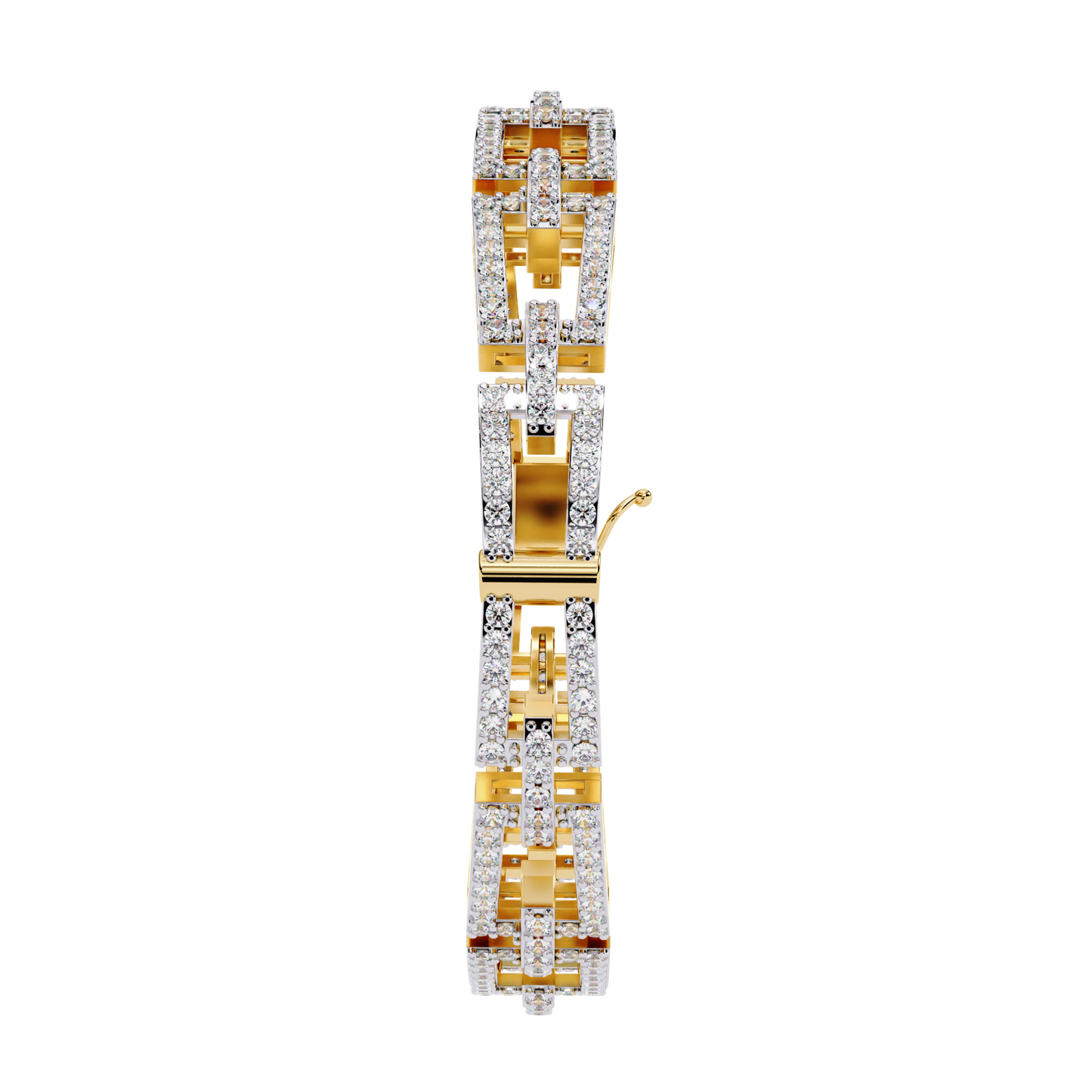 14K White Gold Round Cut Lab Diamond Tennis Bracelet