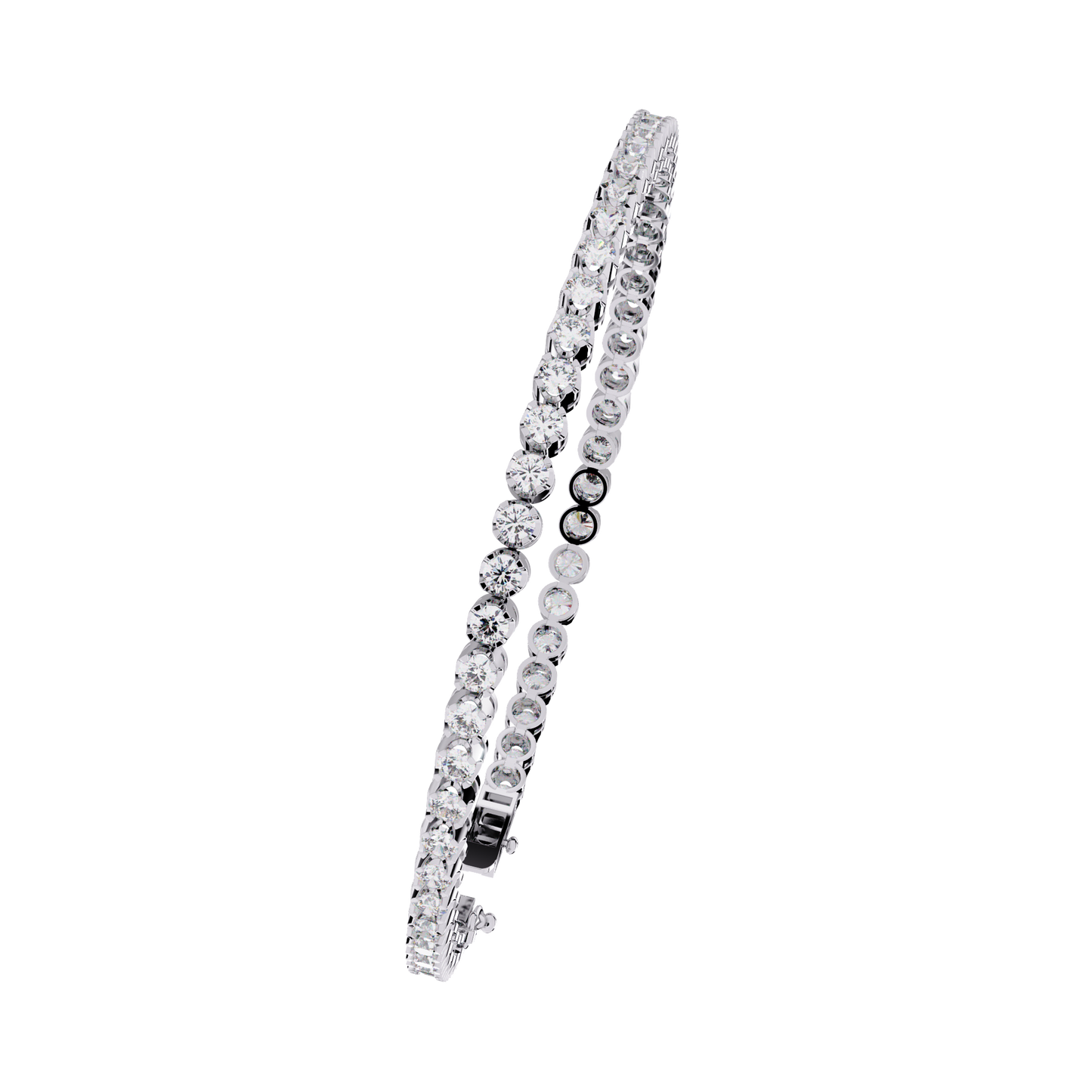 Multiple Round Cut Lab Diamond Tennis Bracelet