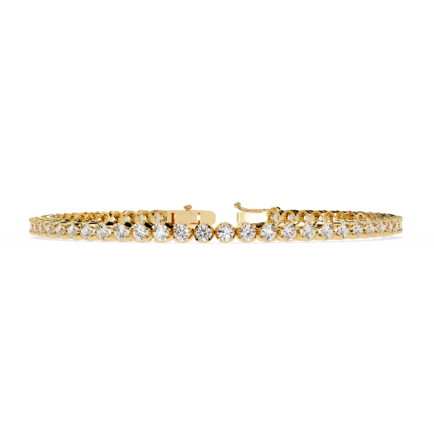 Multiple Round Cut Lab Diamond Tennis Bracelet