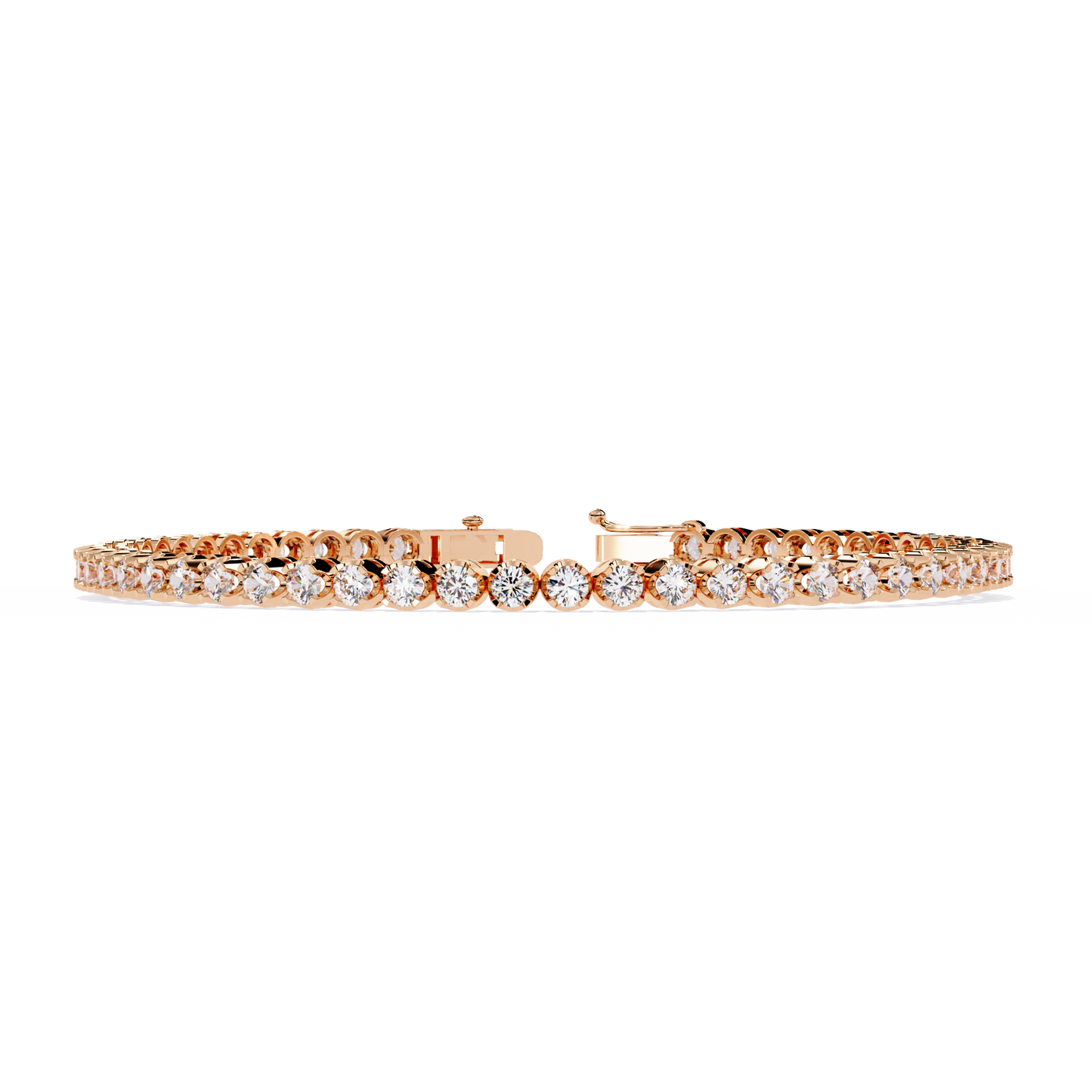 Multiple Round Cut Lab Diamond Tennis Bracelet