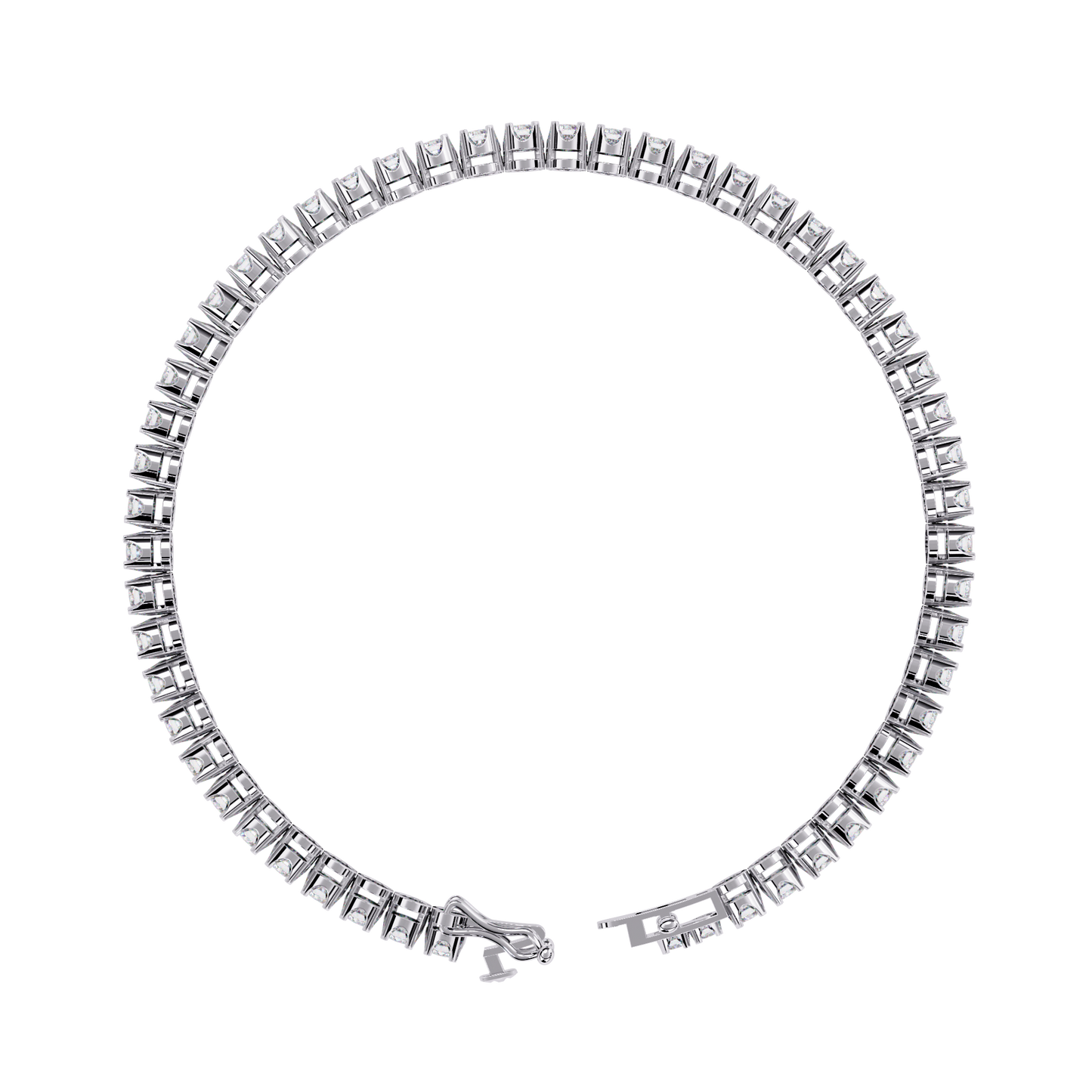 Multiple Round Cut Lab Diamond Tennis Bracelet