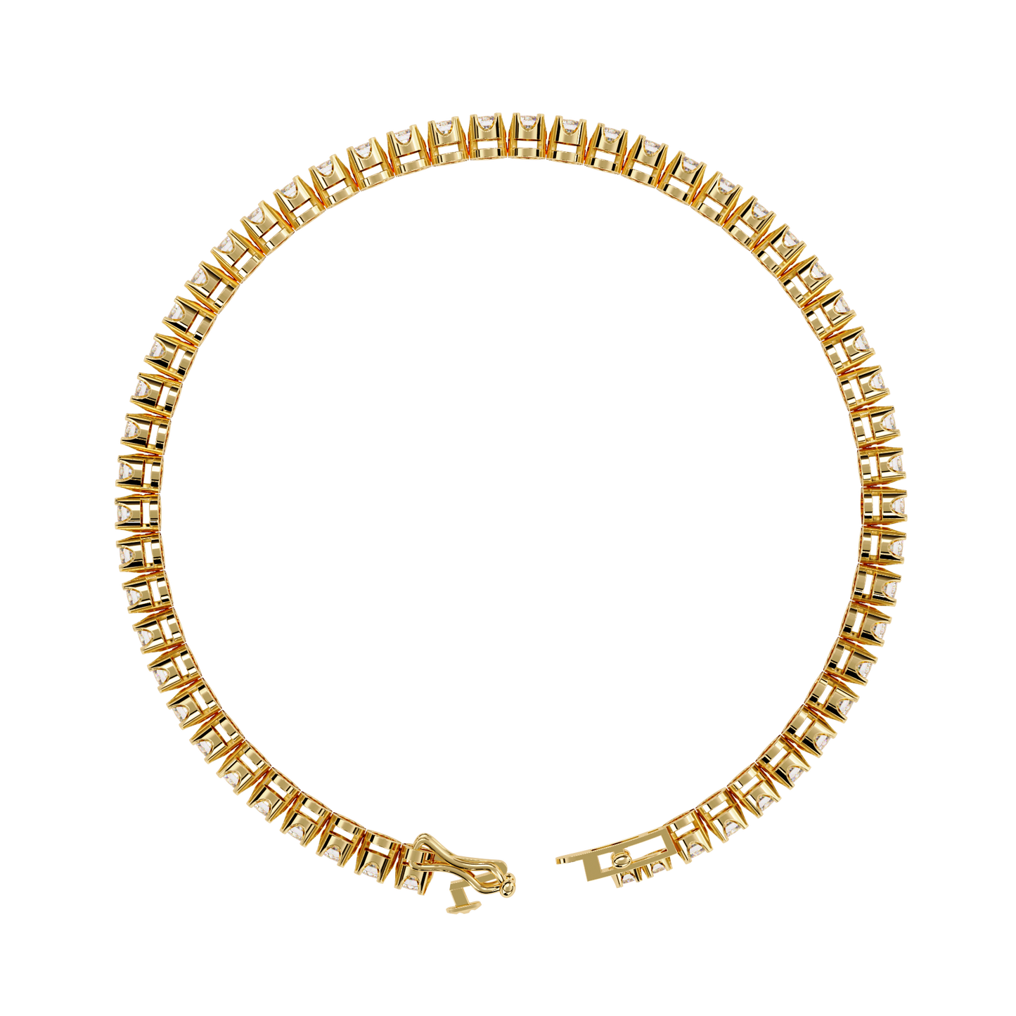 Multiple Round Cut Lab Diamond Tennis Bracelet