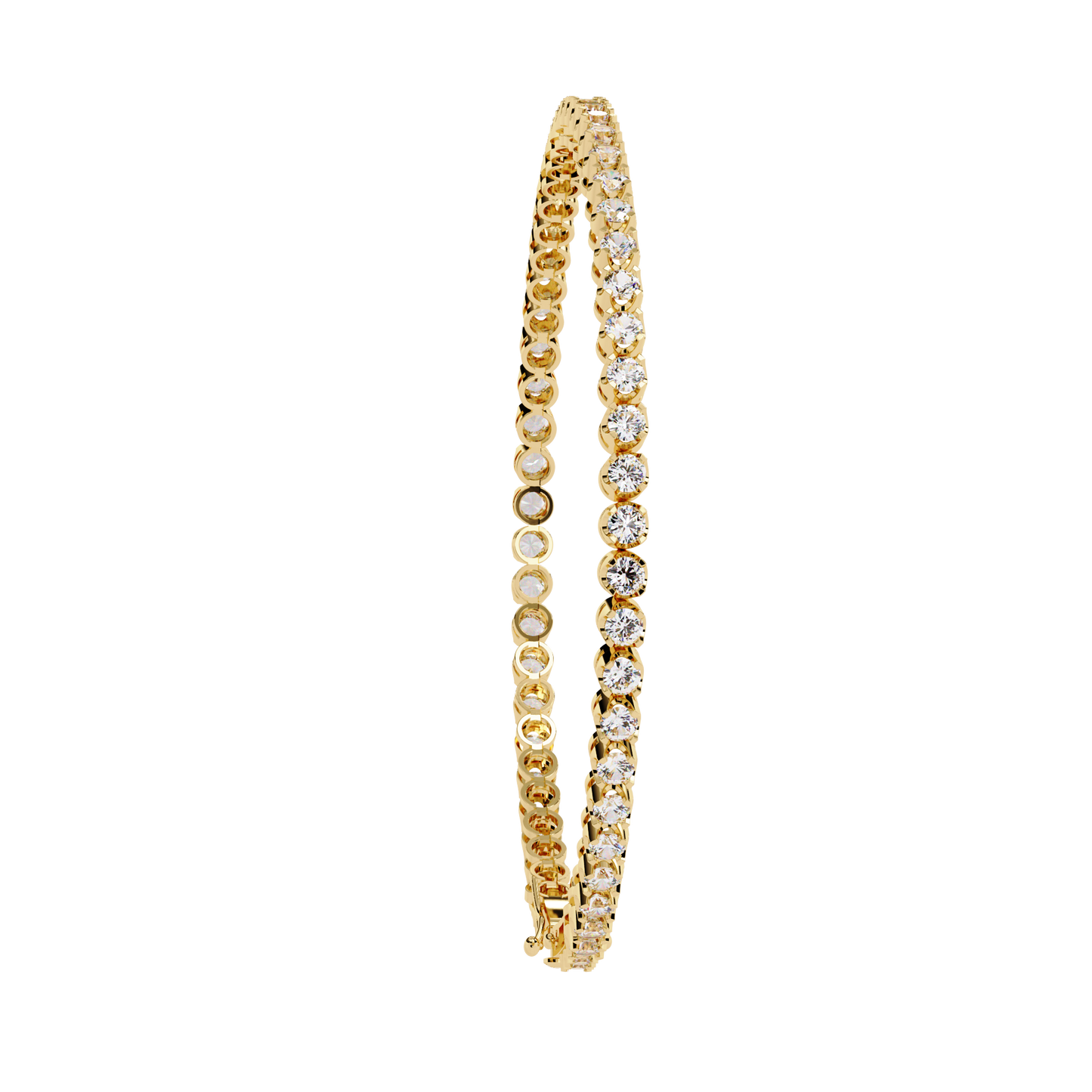 Multiple Round Cut Lab Diamond Tennis Bracelet