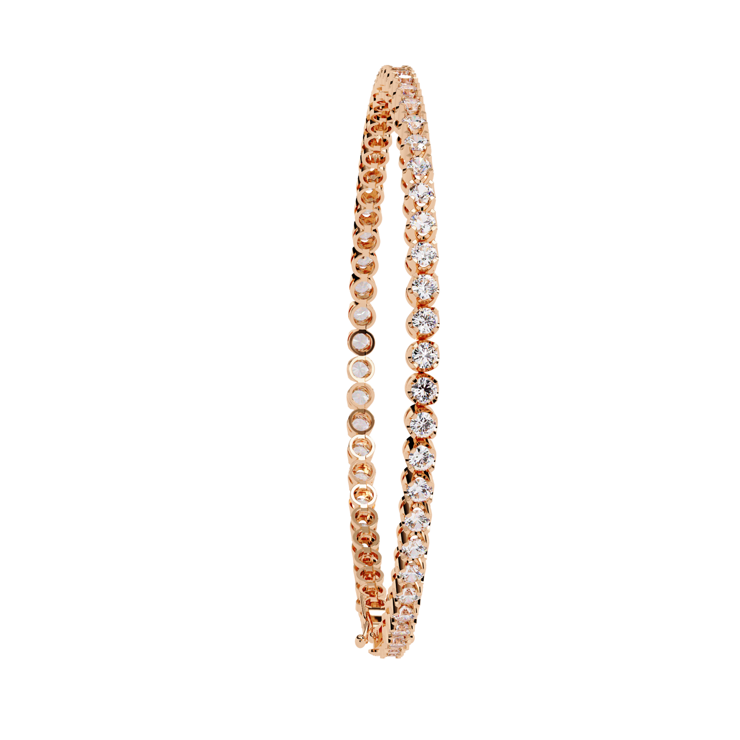 Multiple Round Cut Lab Diamond Tennis Bracelet