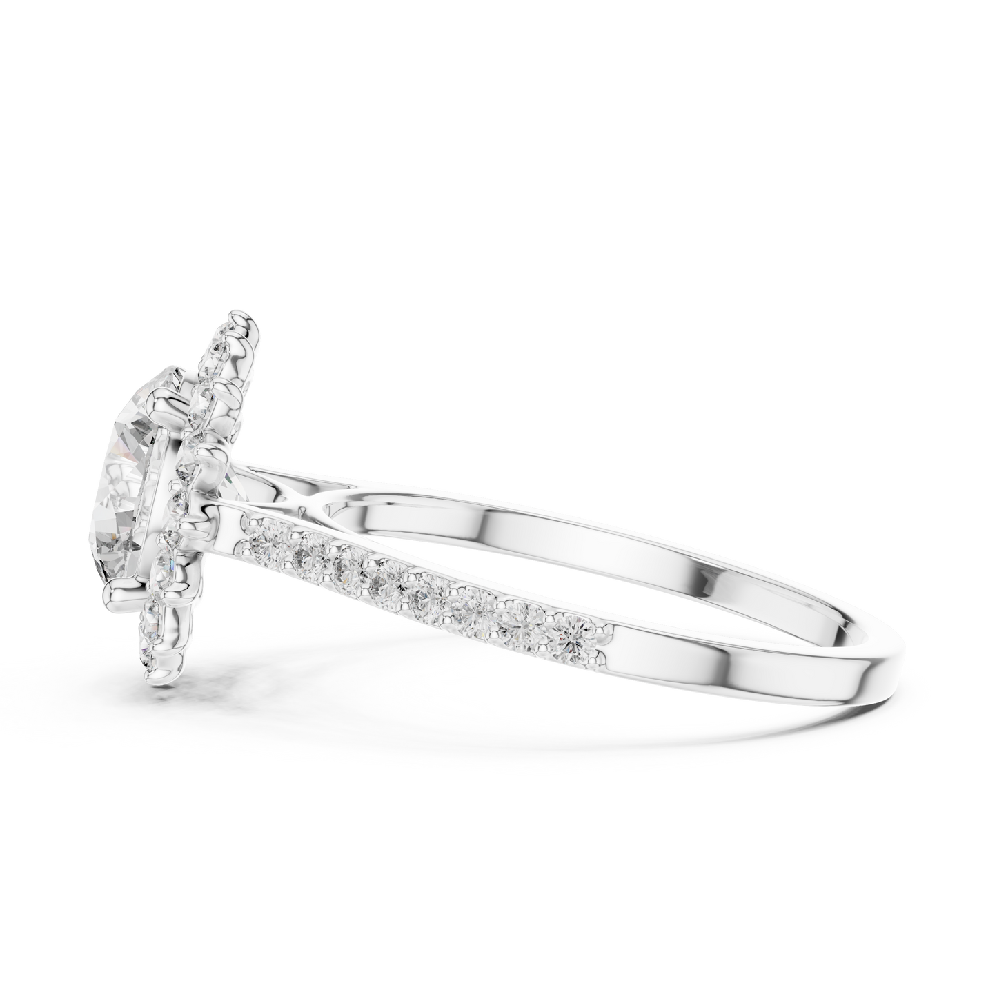 1.50 Carat Round Lab Diamond Floral Engagement Ring