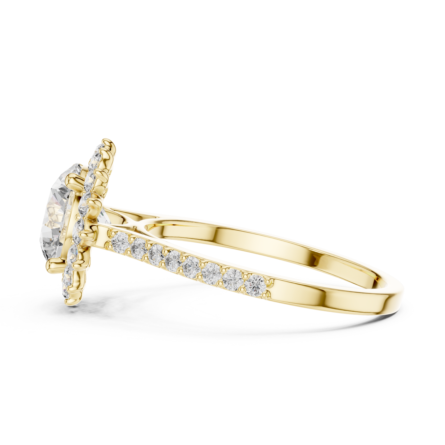 1.50 Carat Round Lab Diamond Floral Engagement Ring