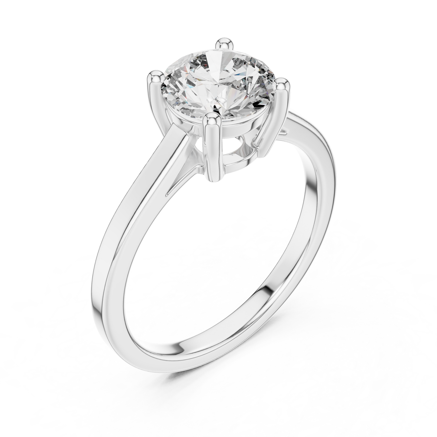1.50 Carat Round Cut Solitaire Diamond Engagement Ring