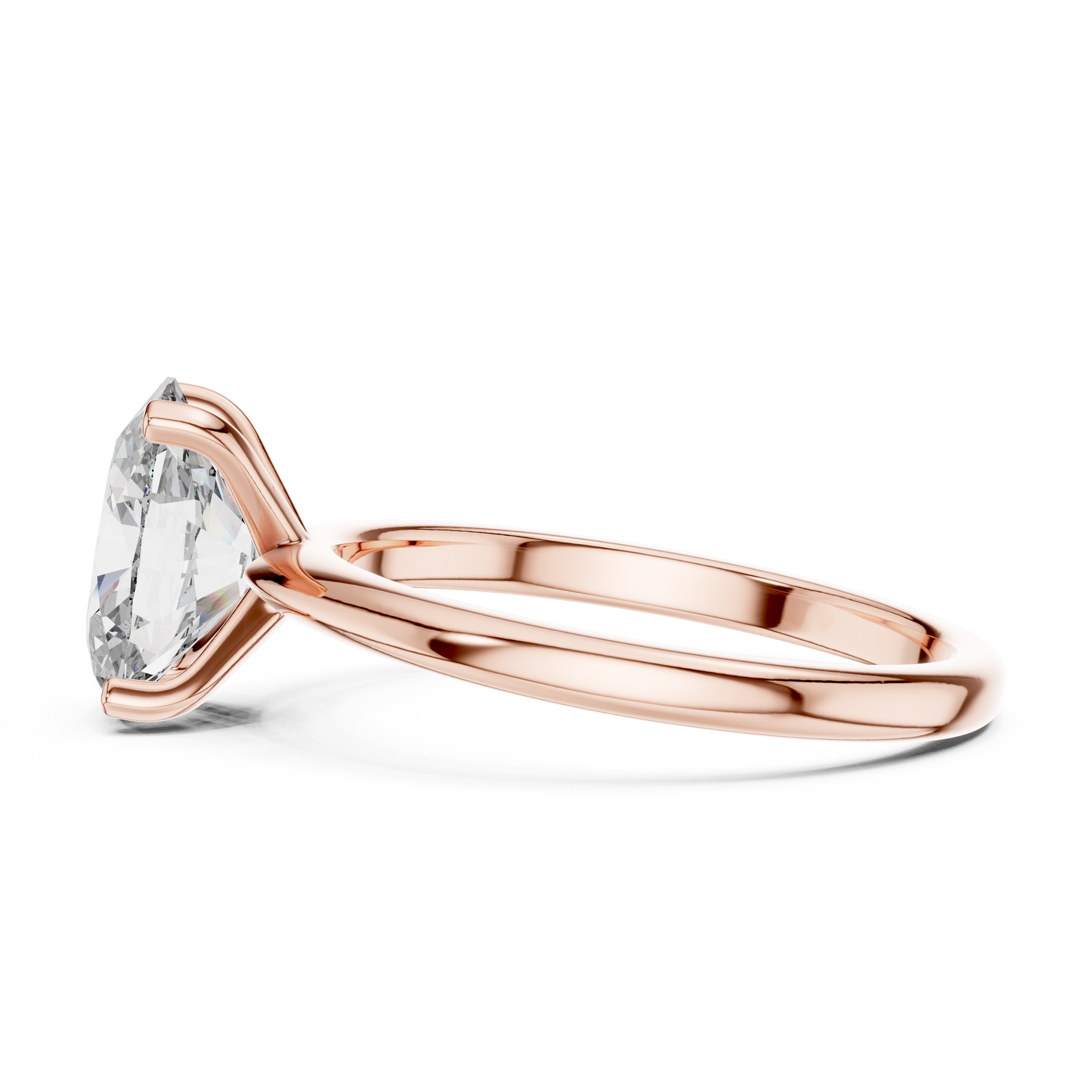 2 Carat Oval Cut Solitaire Lab Diamond Engagement Ring