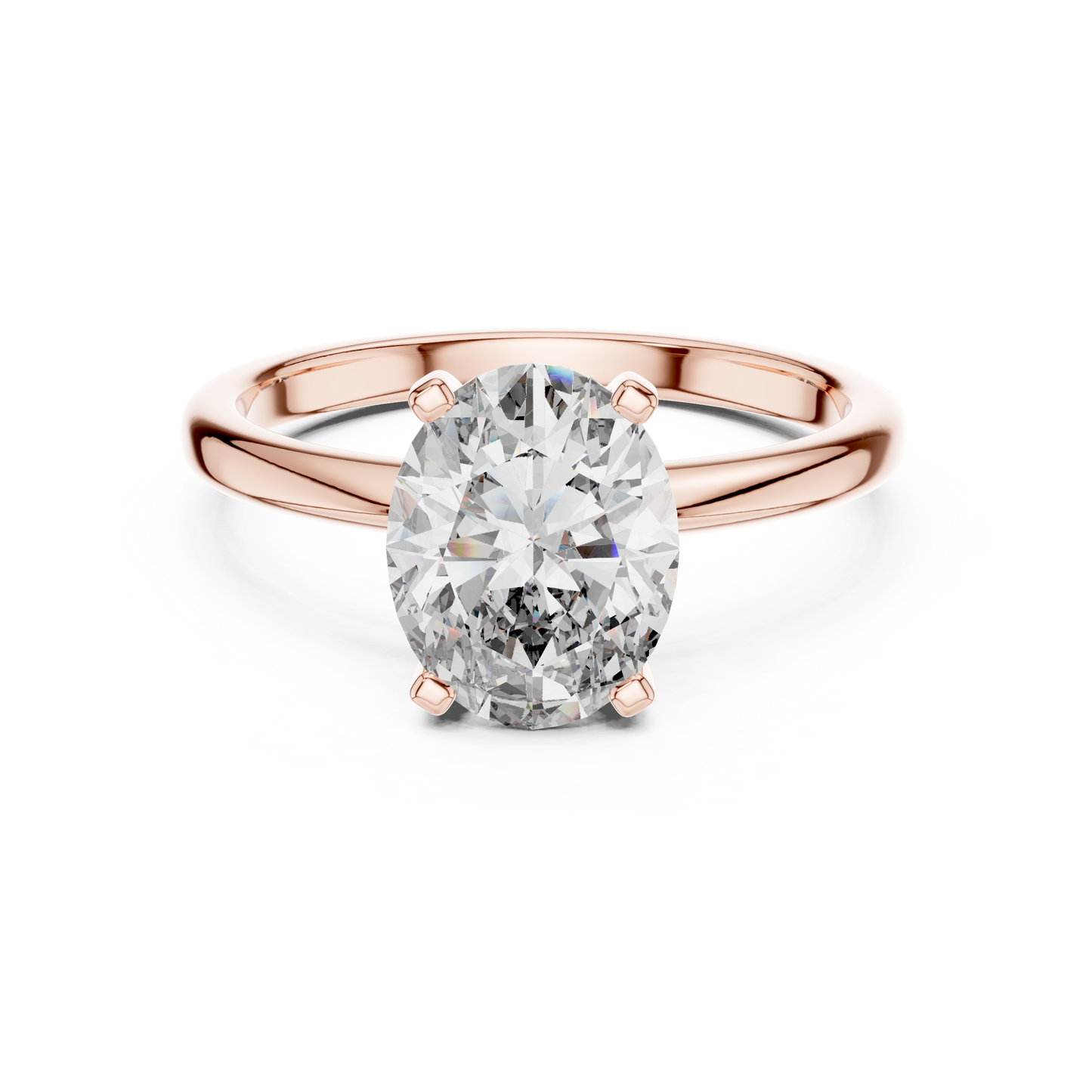 2 Carat Oval Cut Solitaire Lab Diamond Engagement Ring