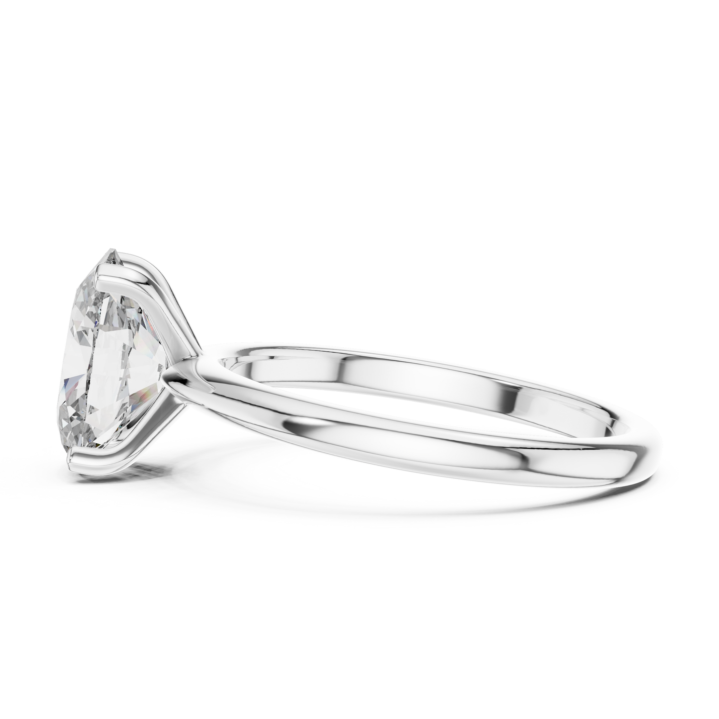 2 Carat Oval Cut Solitaire Lab Diamond Engagement Ring