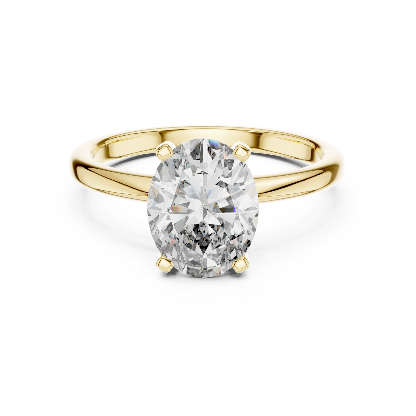 2 Carat Oval Cut Solitaire Lab Diamond Engagement Ring