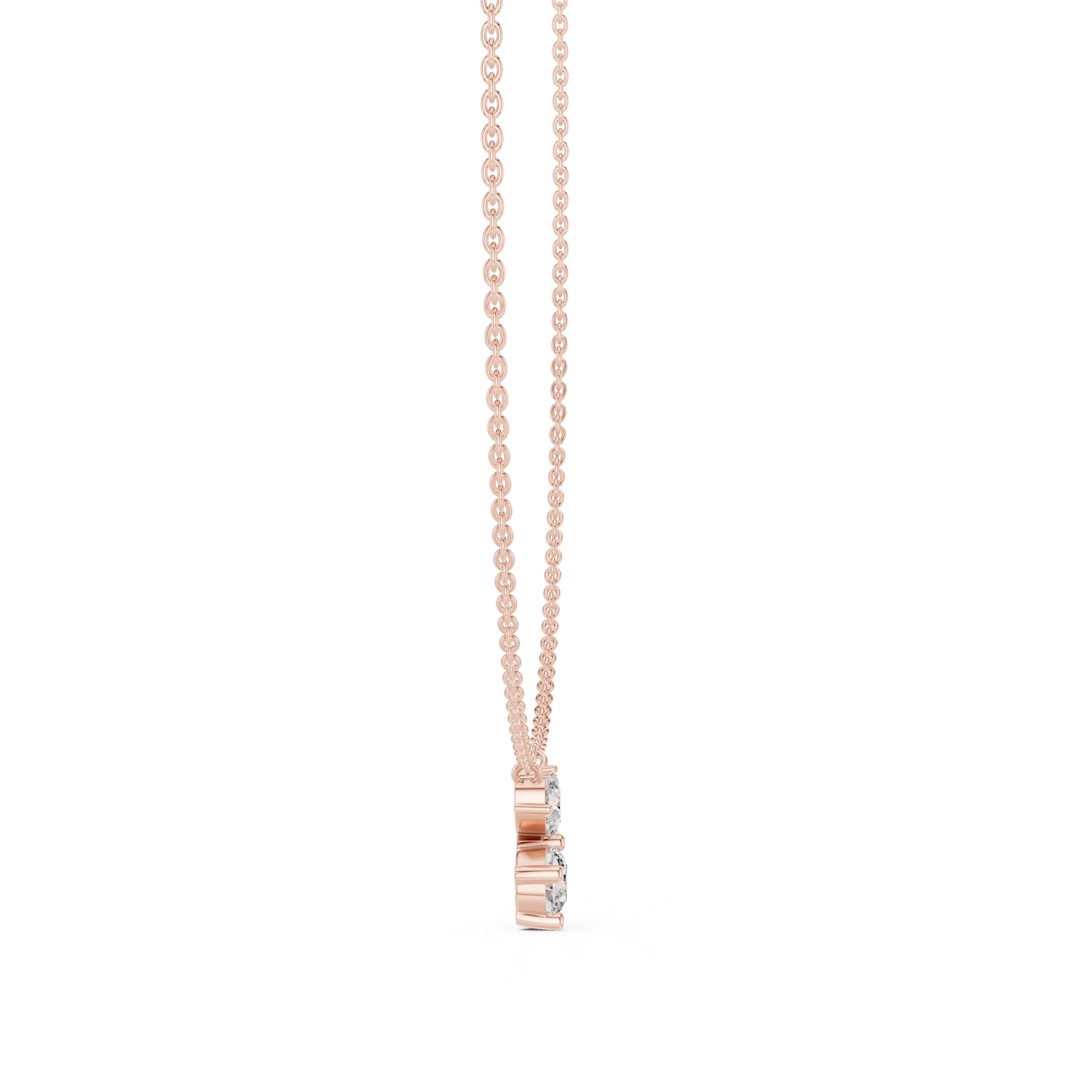 Multi Shape Lab Diamond Floral Pendant
