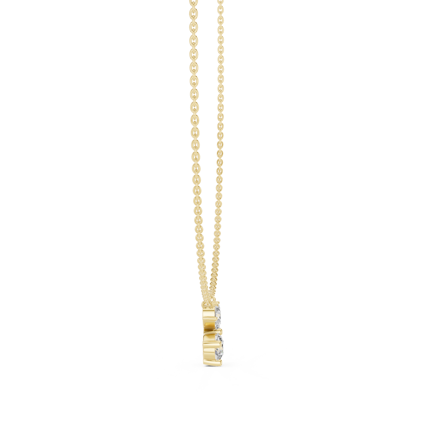 Multi Shape Lab Diamond Floral Pendant