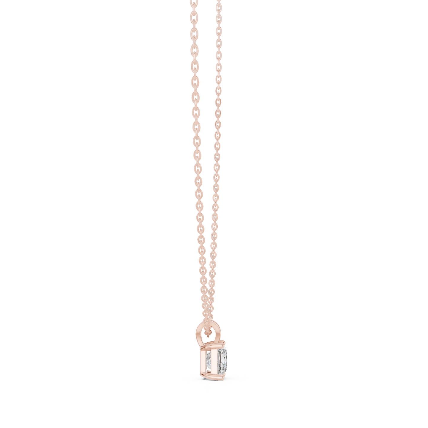 Princess Cut Solitaire Lab Diamond Pendant