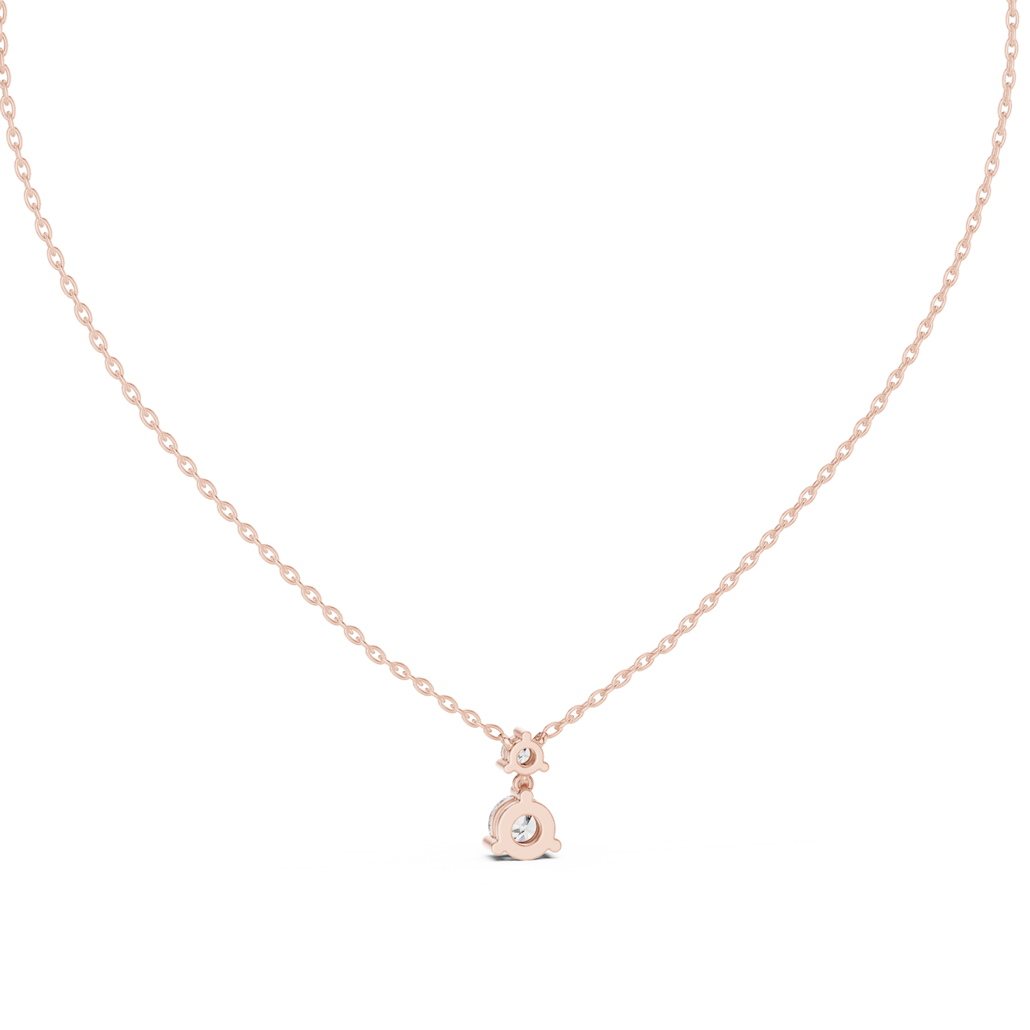 14K Yellow Gold Solitaire Pendant With Round Lab Diamond