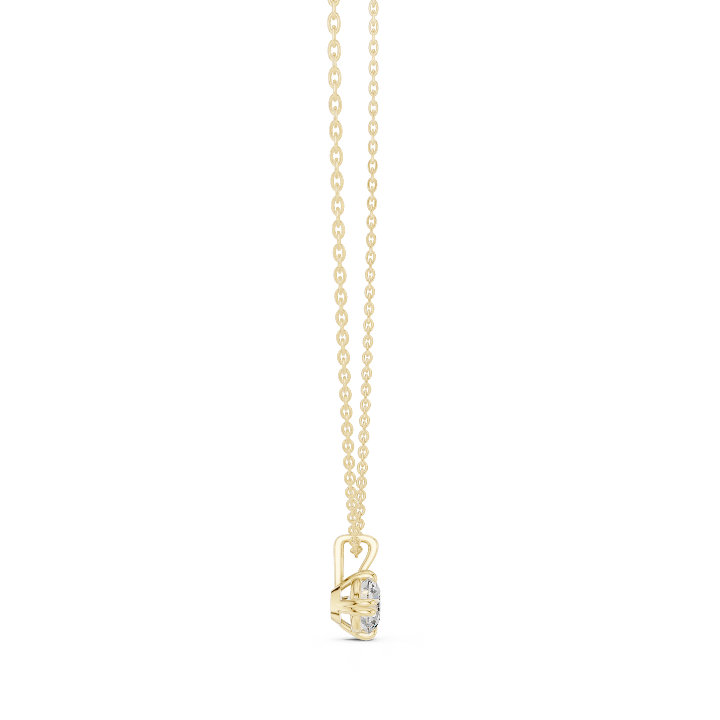 1 Carat Round Cut Lab Diamond Solitaire Pendant