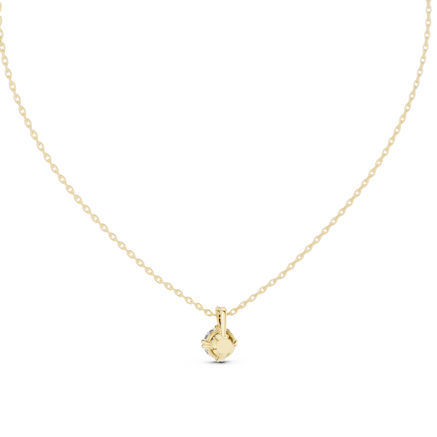 1 Carat Round Cut Lab Diamond Solitaire Pendant